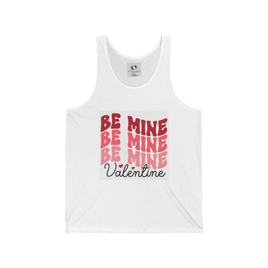 Valentine's Day Unisex Jersey Tank - "Be Mine" Design