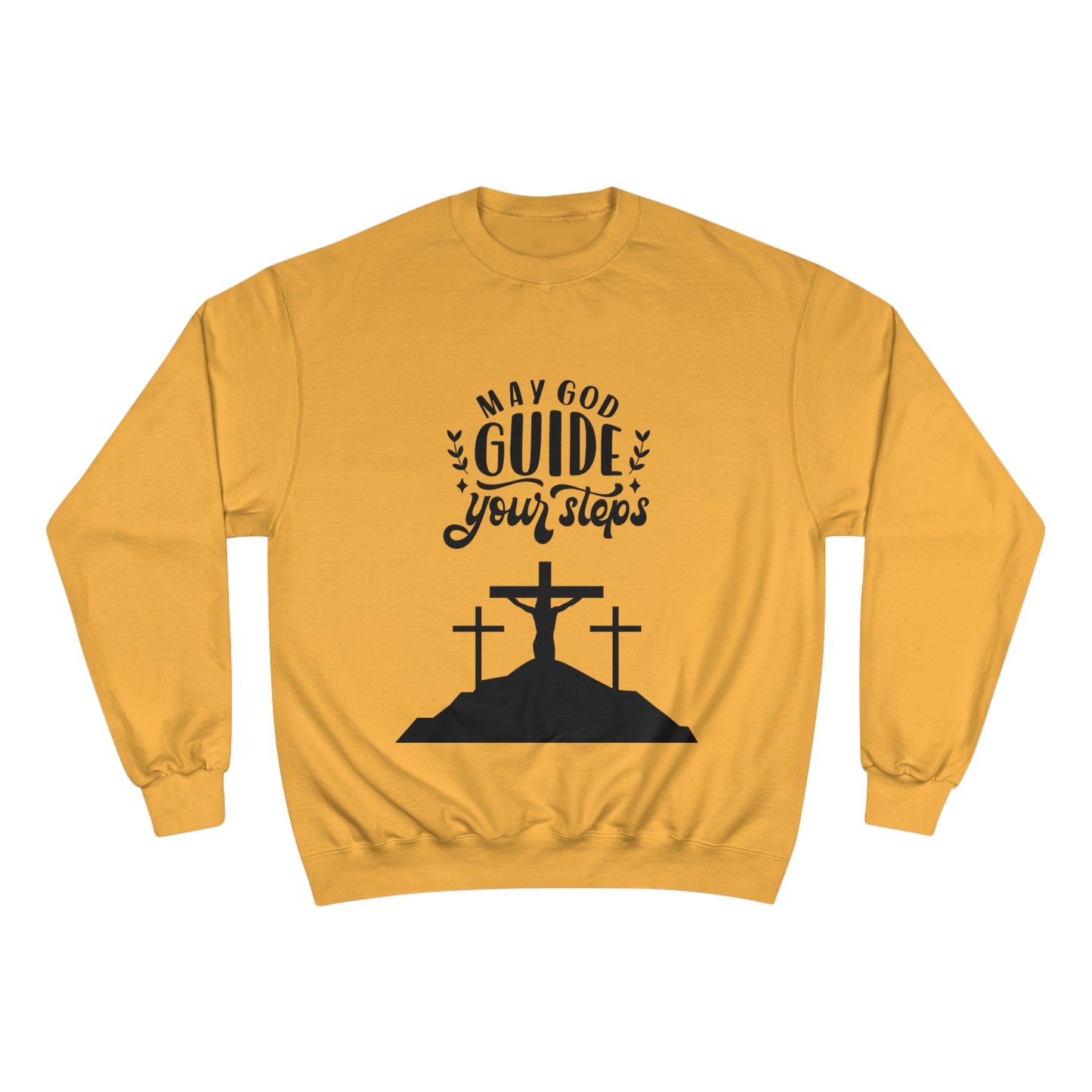 Faith-Inspired Champion Sweatshirt - "May God Guide Your Steps"