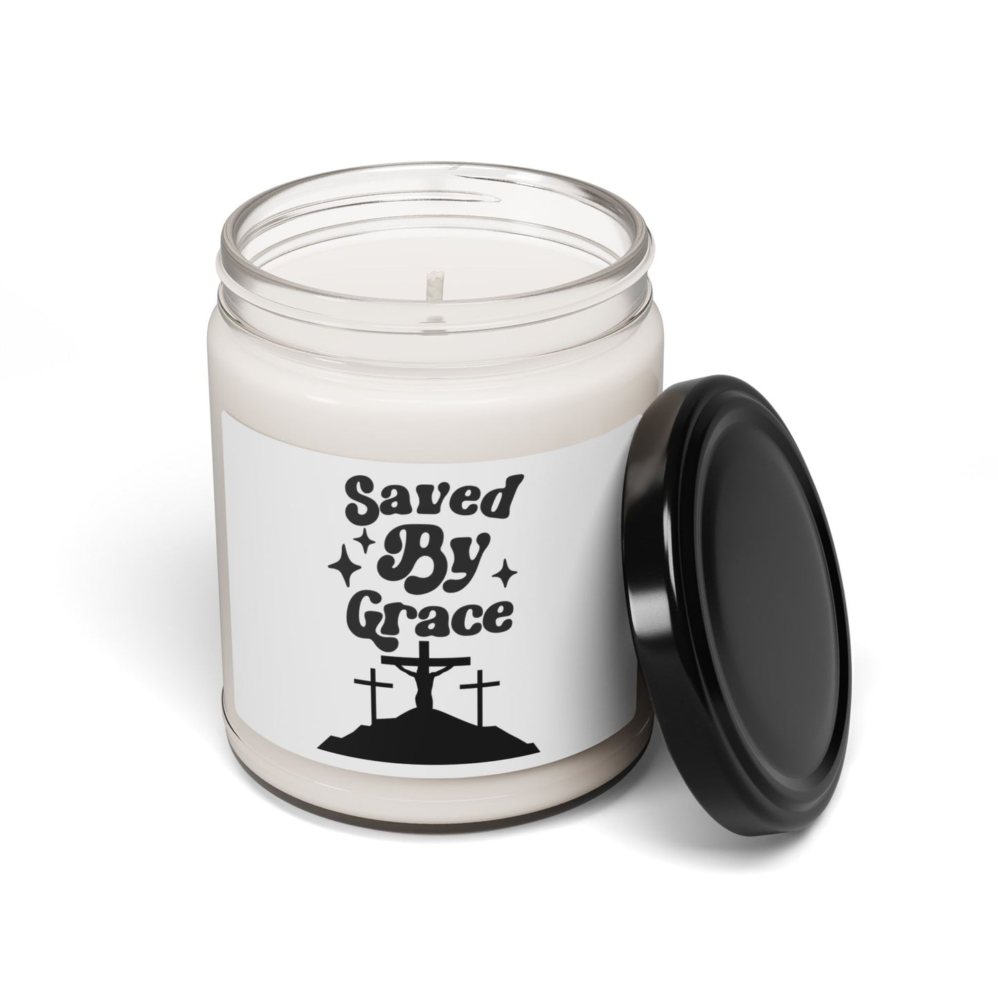 Saved By Grace Scented Soy Candle - 9oz Inspirational Candle for Faith and Encouragement