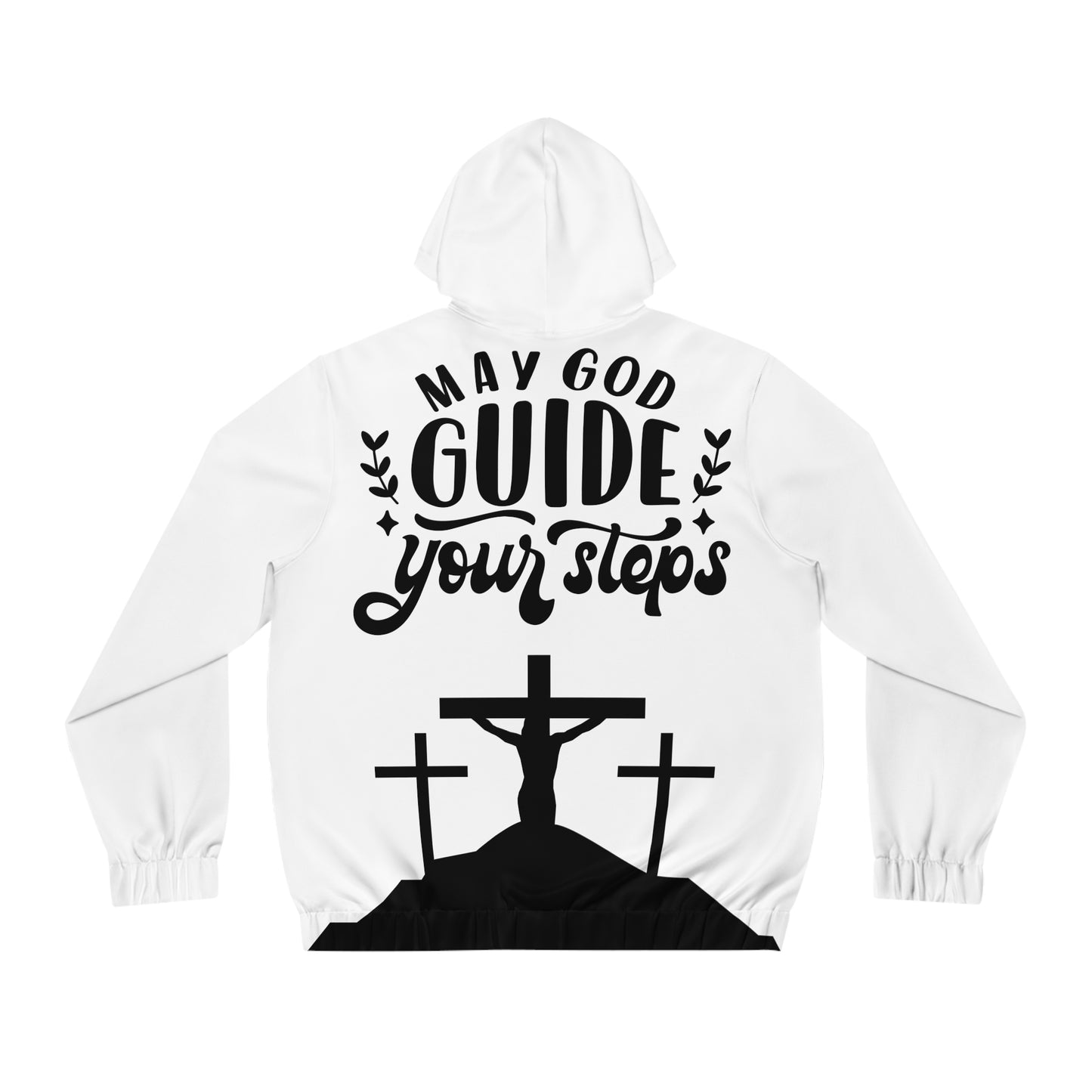 Men's Inspirational Full-Zip Hoodie - 'May God Guide Your Steps'