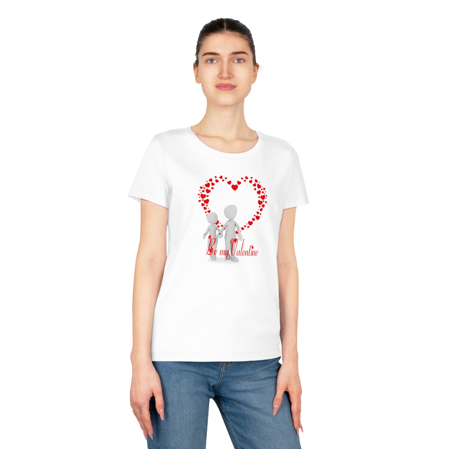 Valentine's Love Heart T-Shirt for Women - 'Be My Valentine' Design