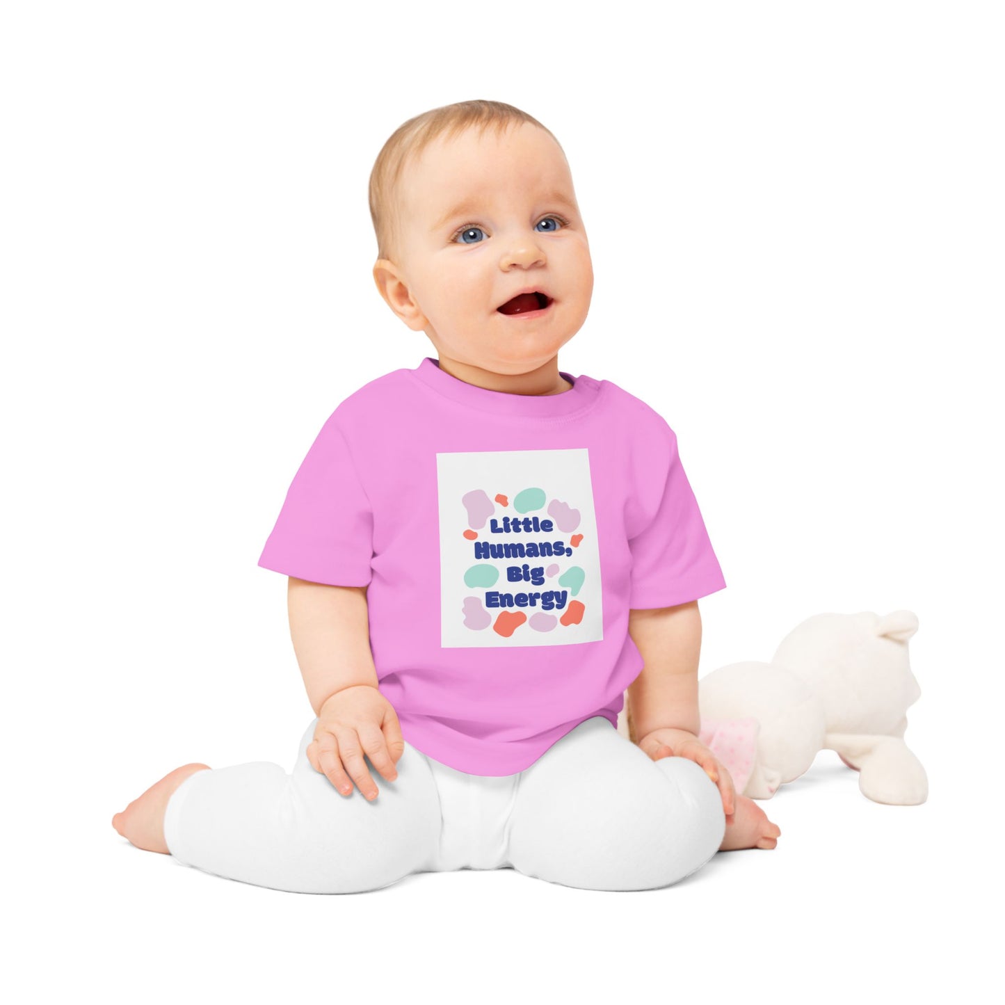 Cute Baby T-Shirt – "Little Humans, Big Energy" – Fun & Playful Infant Tee