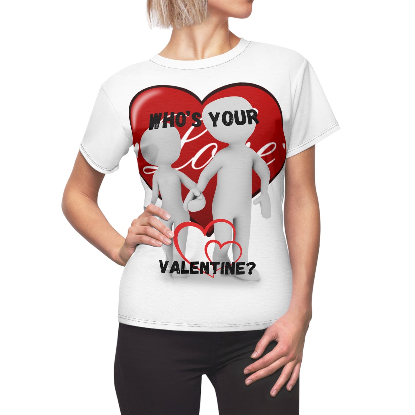 Valentine's Day Women's Cut & Sew Tee - 'Who's Your Love?'