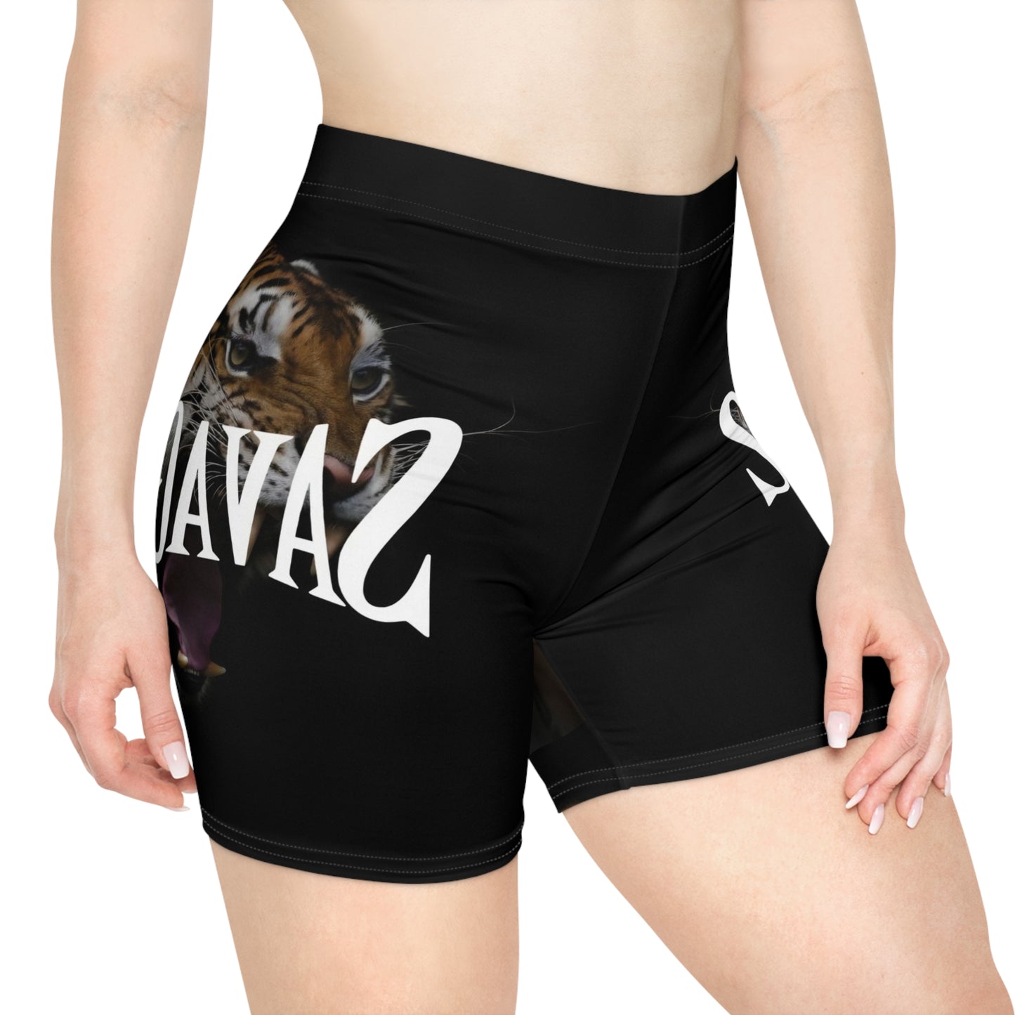 Fierce Tiger Women's Biker Shorts - Savage Edge Design