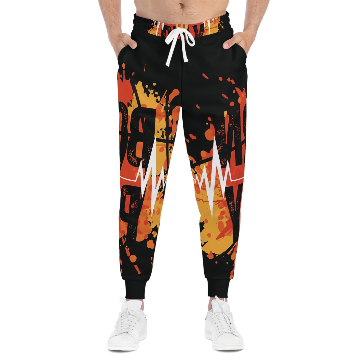 Born To Play Athletic Joggers with Heartbeat Design - Perfect for Fitness Enthusiasts!