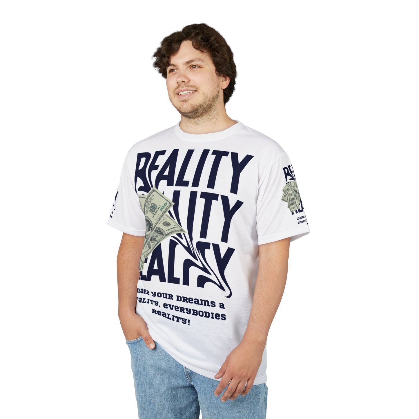 Motivational Unisex Cut & Sew Tee - "Make Your Dreams a Reality!"