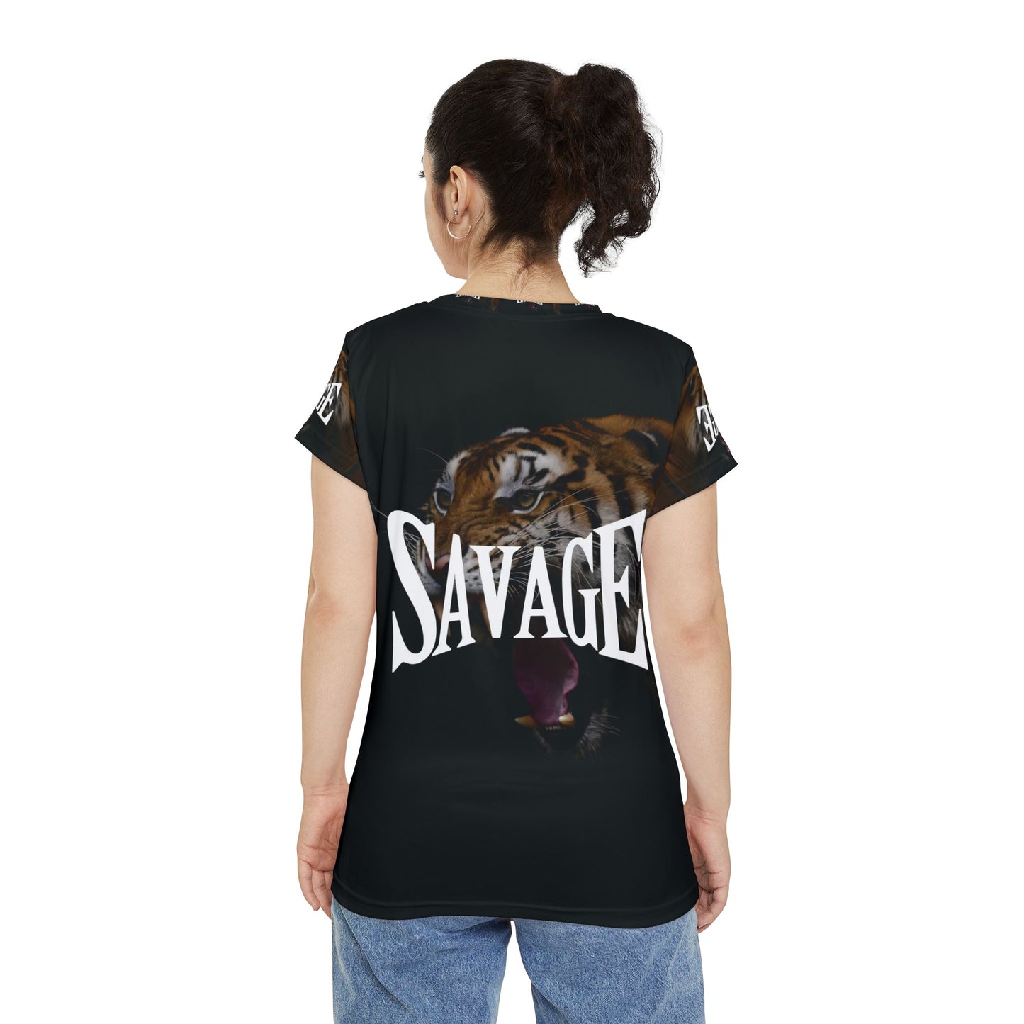 Savage Tiger Graphic Tee for Bold Women | Stylish Short Sleeve Shirt