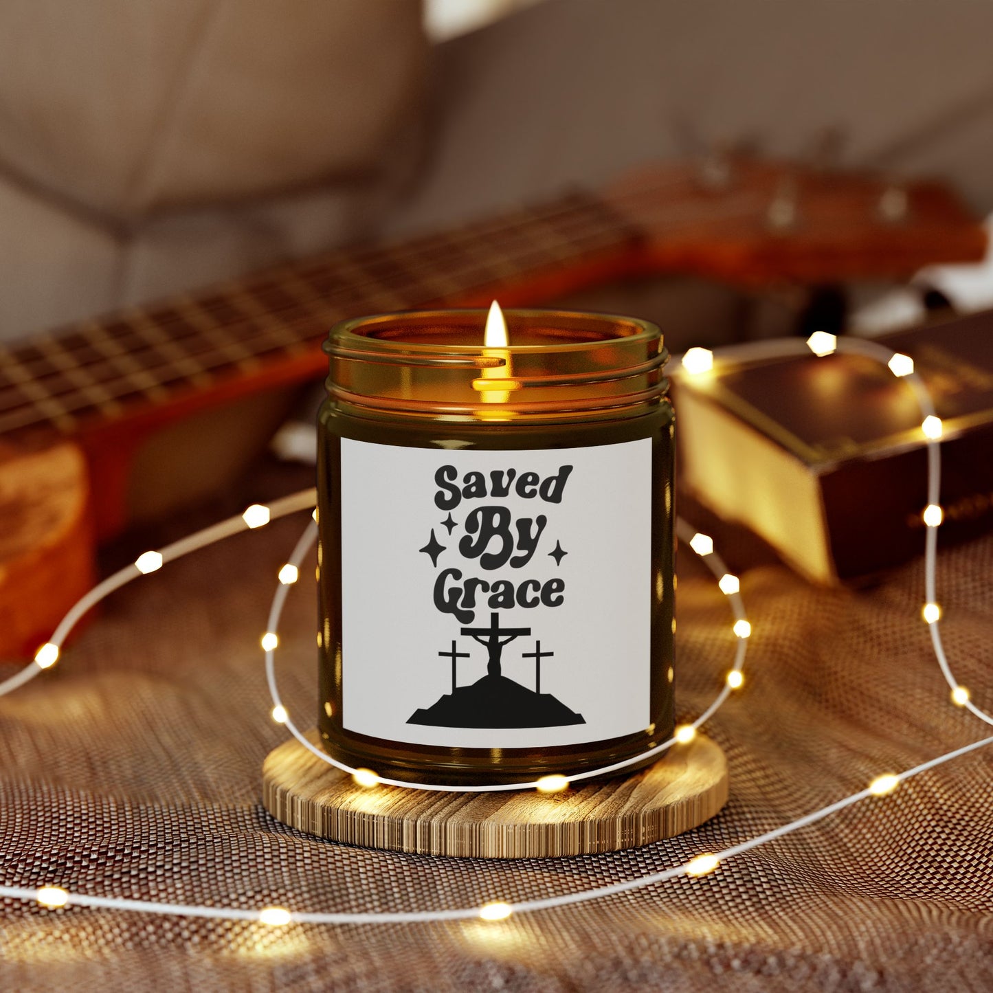 Saved By Grace Scented Candles - Coconut Apricot Wax, 4oz & 9oz