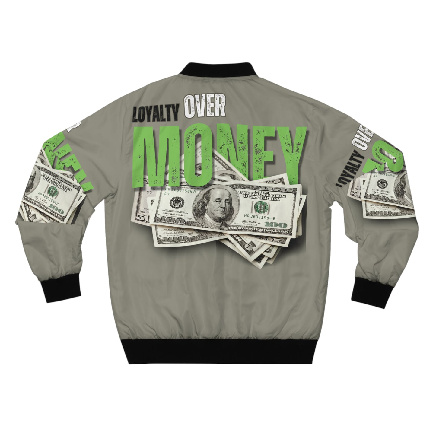 Loyalty Over Money Men's Bomber Jacket - Stylish Streetwear for Financial Empowerment