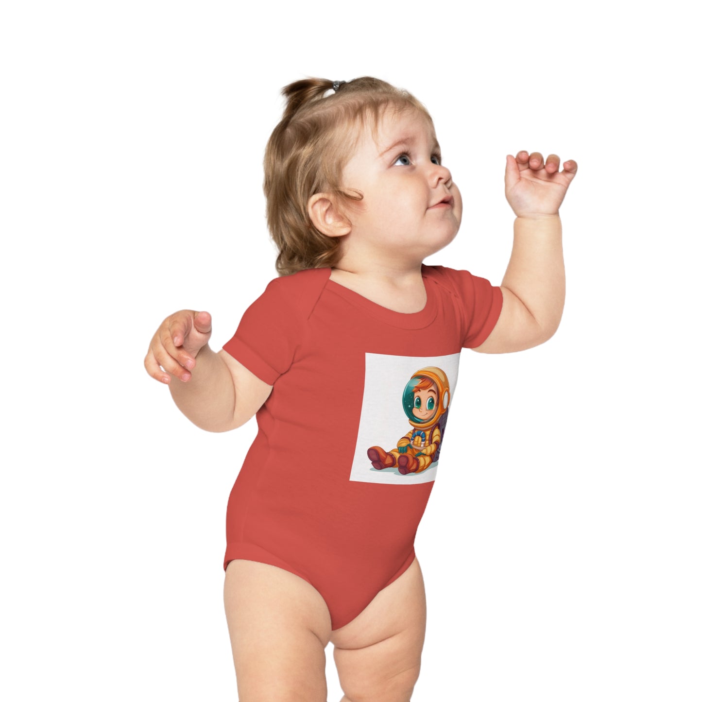 Astronaut Adventure Combed Cotton Baby Bodysuit - Cute Space Explorer Design