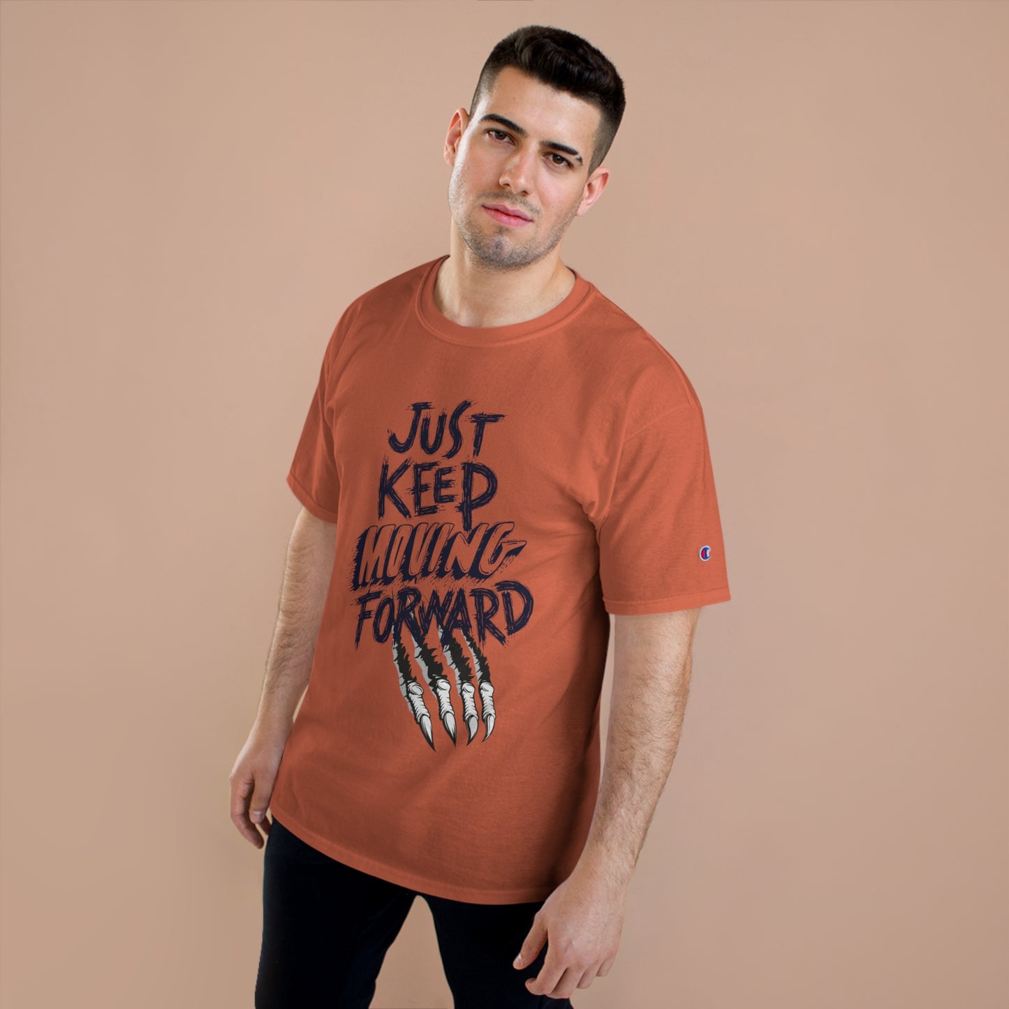 Motivational Champion T-Shirt - 'Just Keep Moving Forward' Graphic Tee