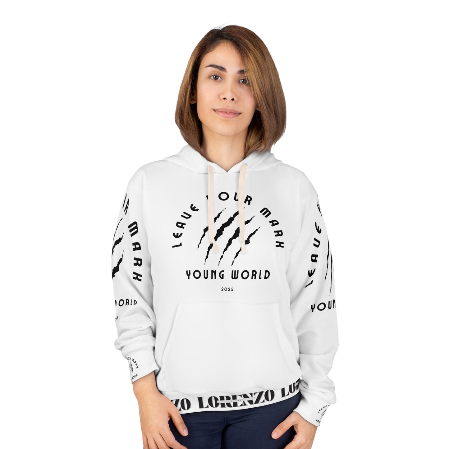 Youthful Spirit Unisex Pullover Hoodie - 'Leave Your Mark' Design