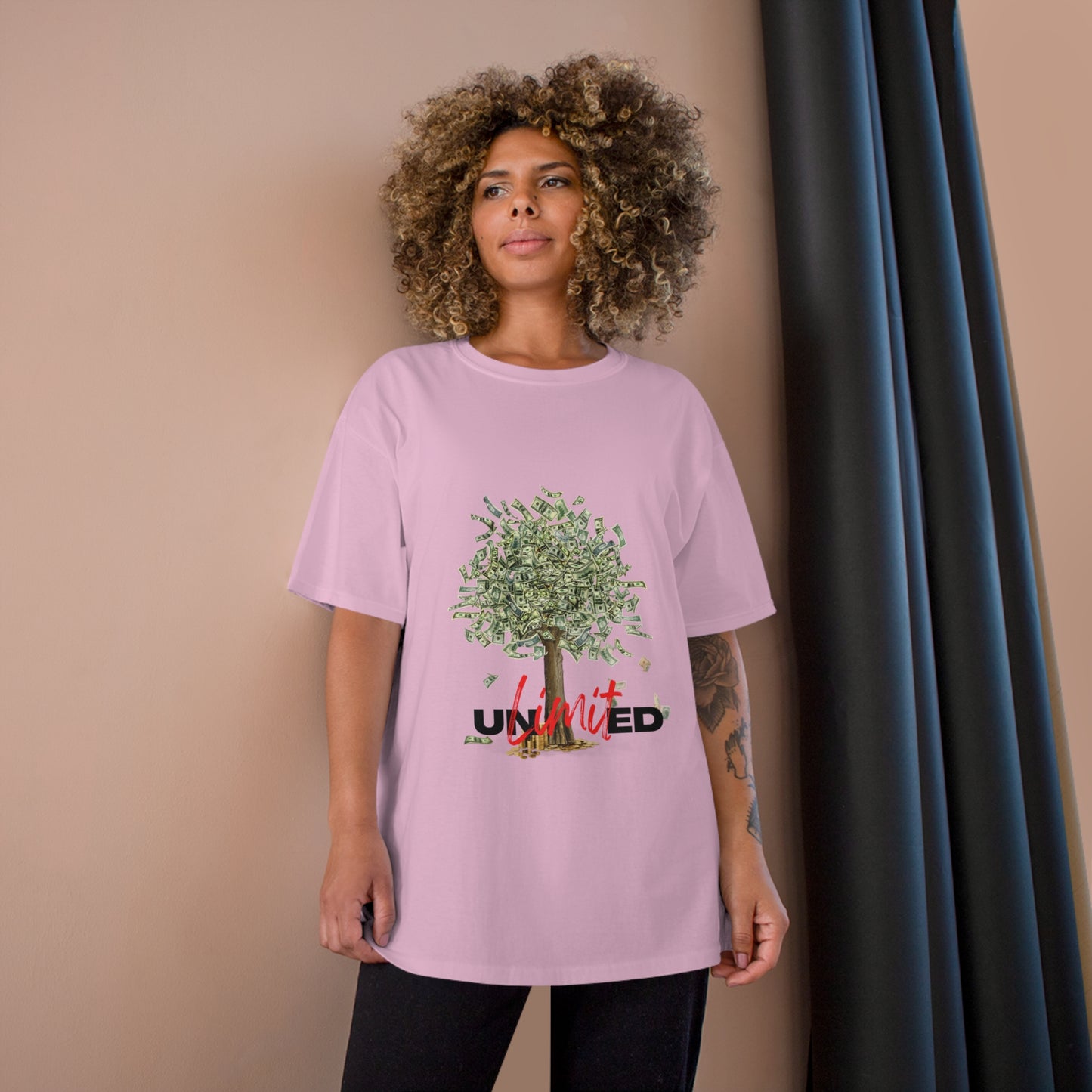 Champion T-Shirt - Unlimited Growth Tree Graphic