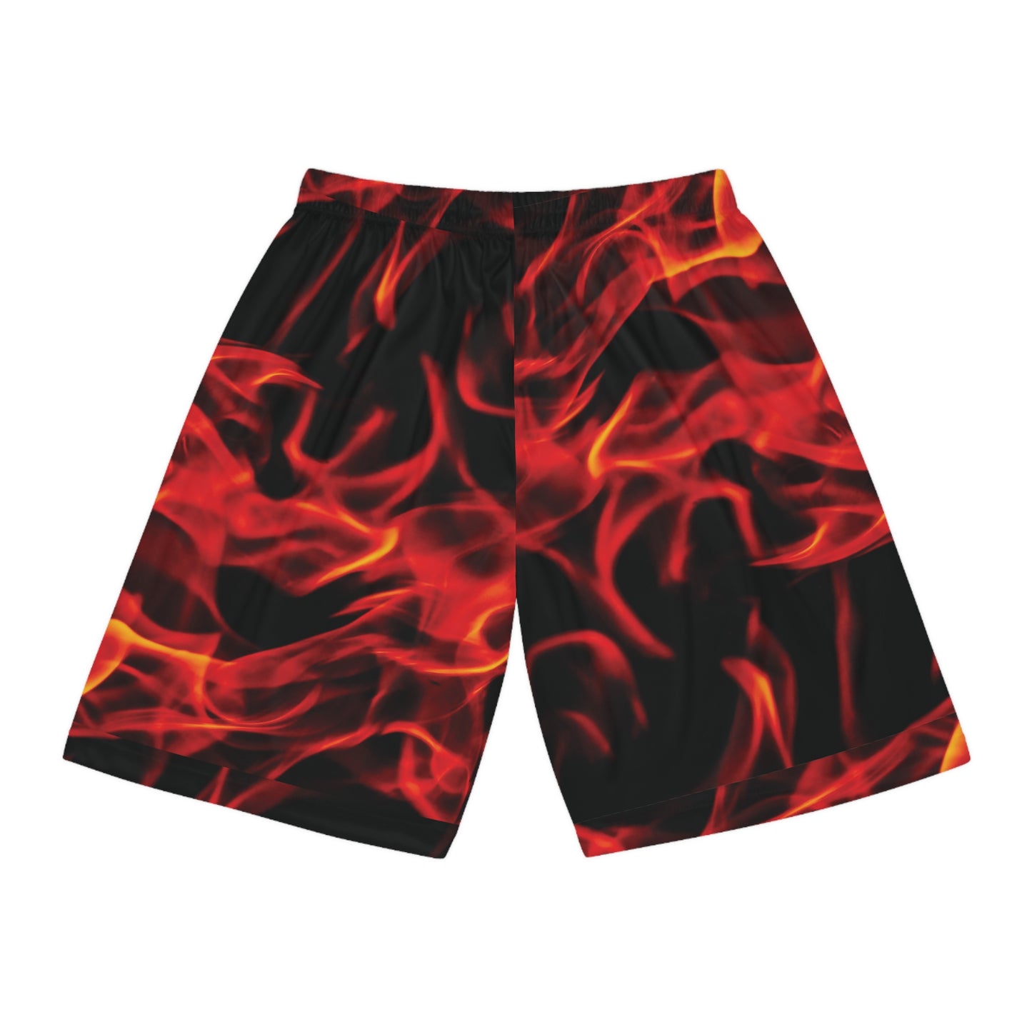 Men's Fire Flames Basketball Shorts - Stylish Sportswear for Athletes