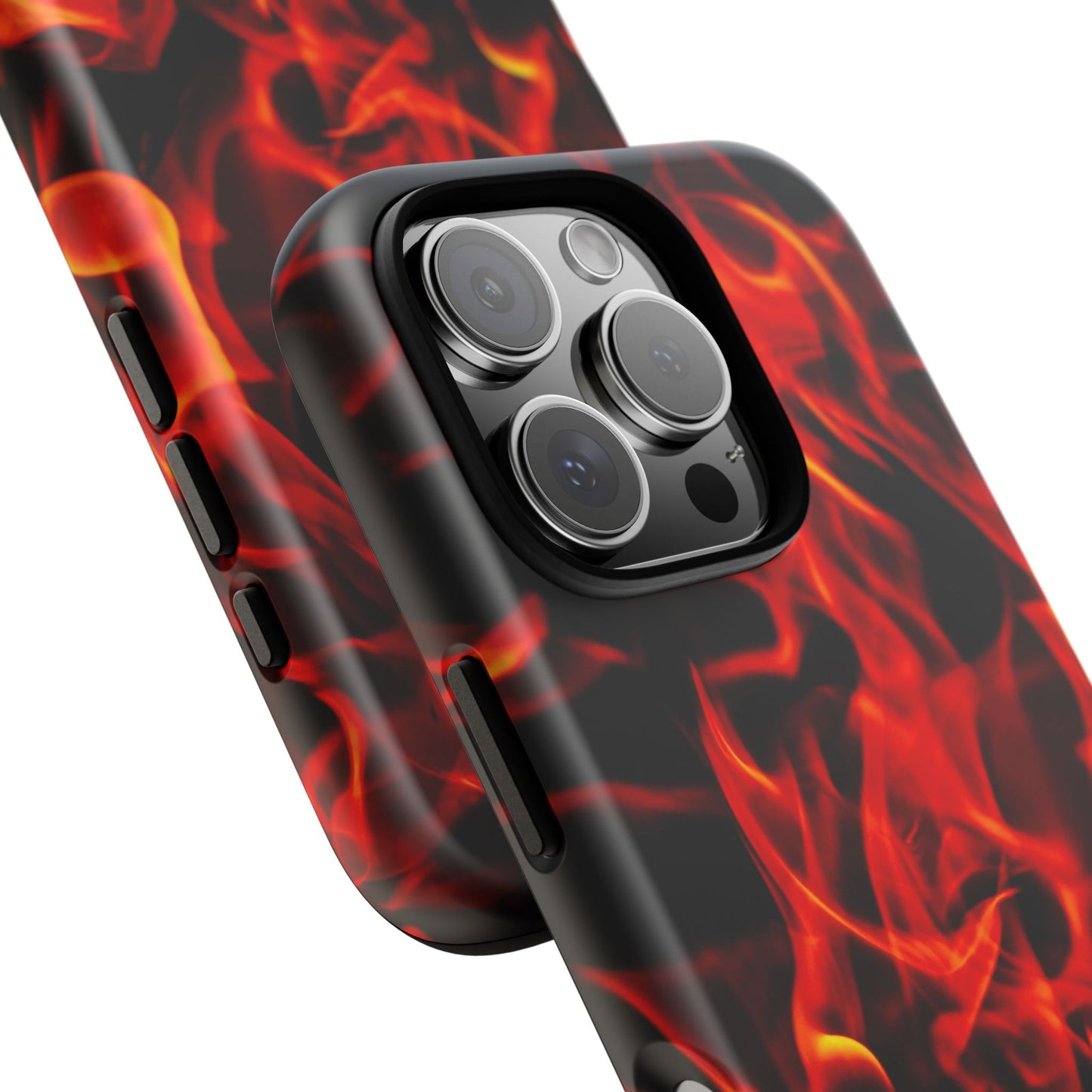 Fire Design Tough Phone Case - Bold Protection with Fiery Vibes