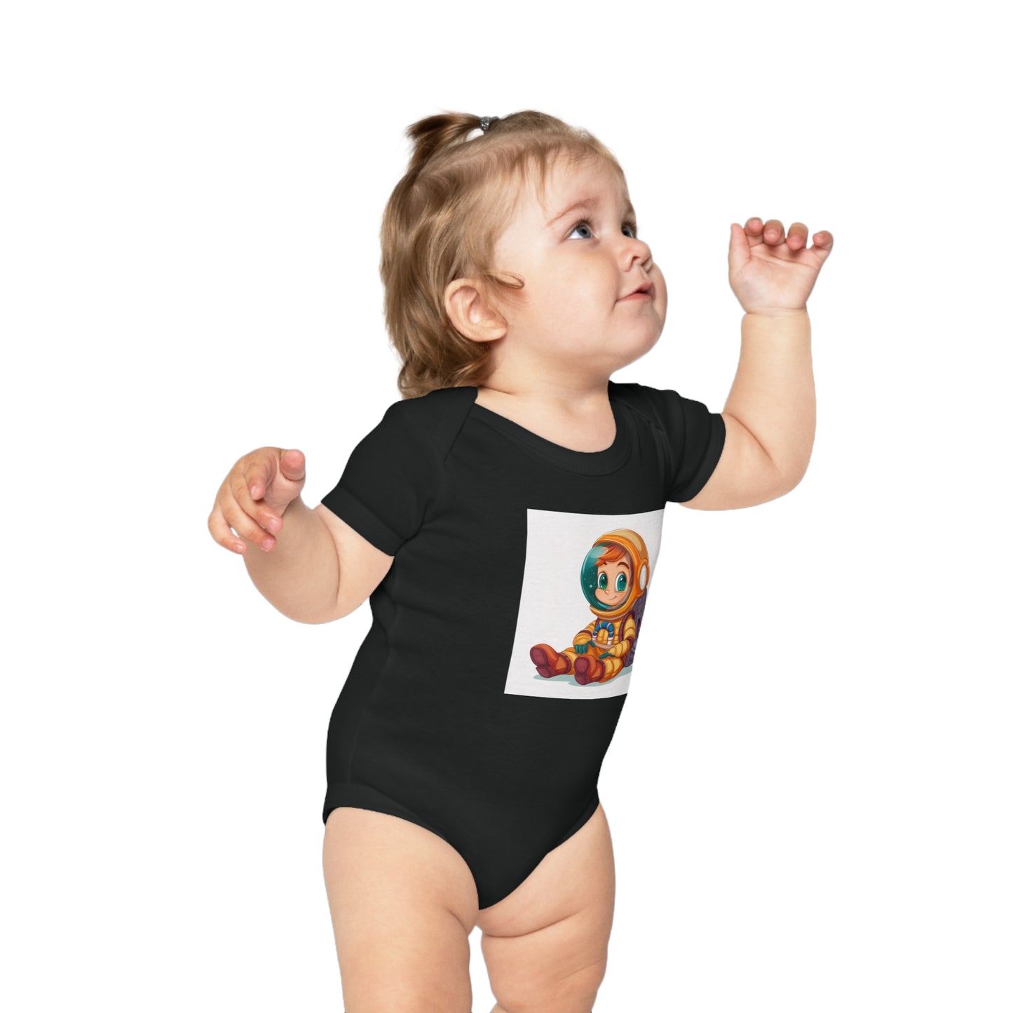 Astronaut Adventure Combed Cotton Baby Bodysuit - Cute Space Explorer Design