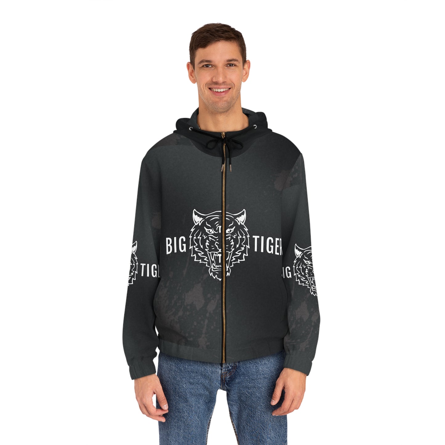 Big Tiger Men's Full-Zip Hoodie - Bold, Stylish, and Perfect for Everyday Wear