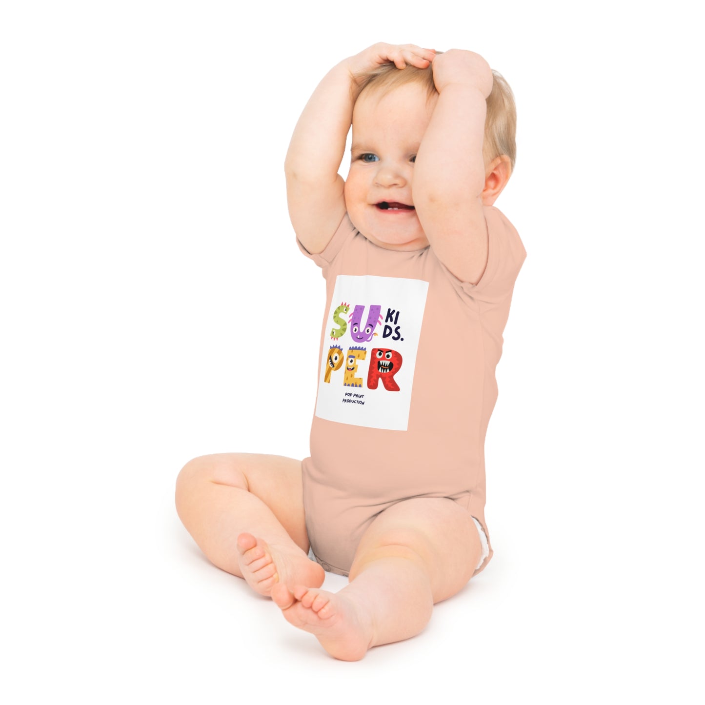 Super Kids Short Sleeve Baby Bodysuit - Cute and Fun Infant Outfit