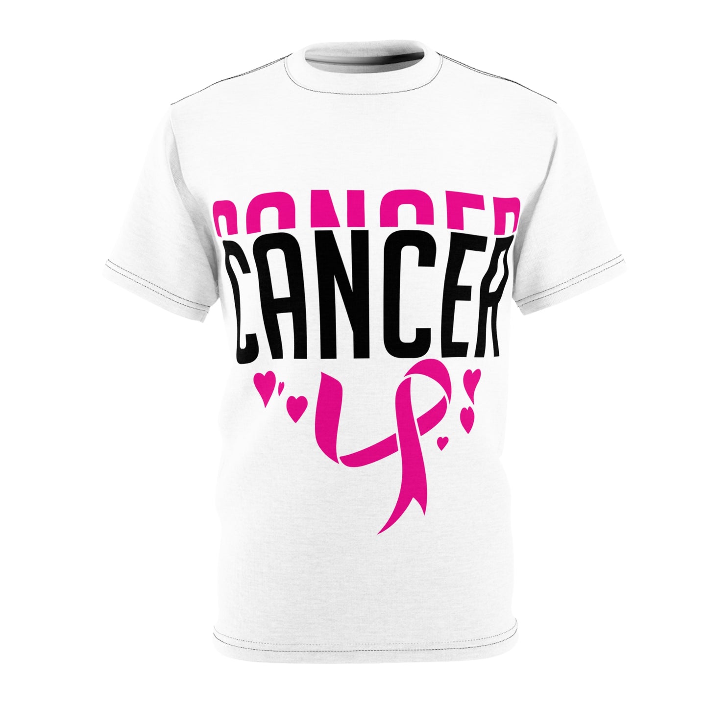 Unisex Cut & Sew Tee - Support Cancer Awareness with Heartfelt Design