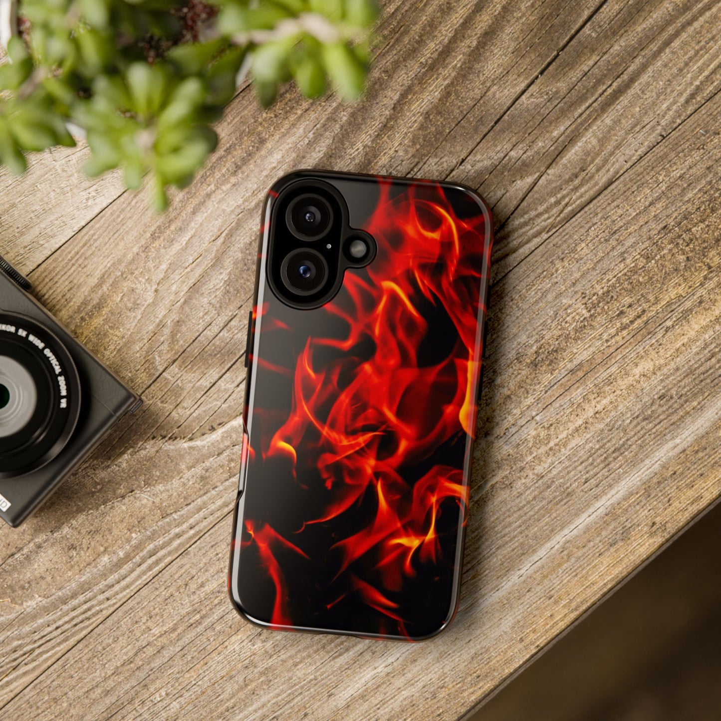 Fire Design Tough Phone Case - Bold Protection with Fiery Vibes