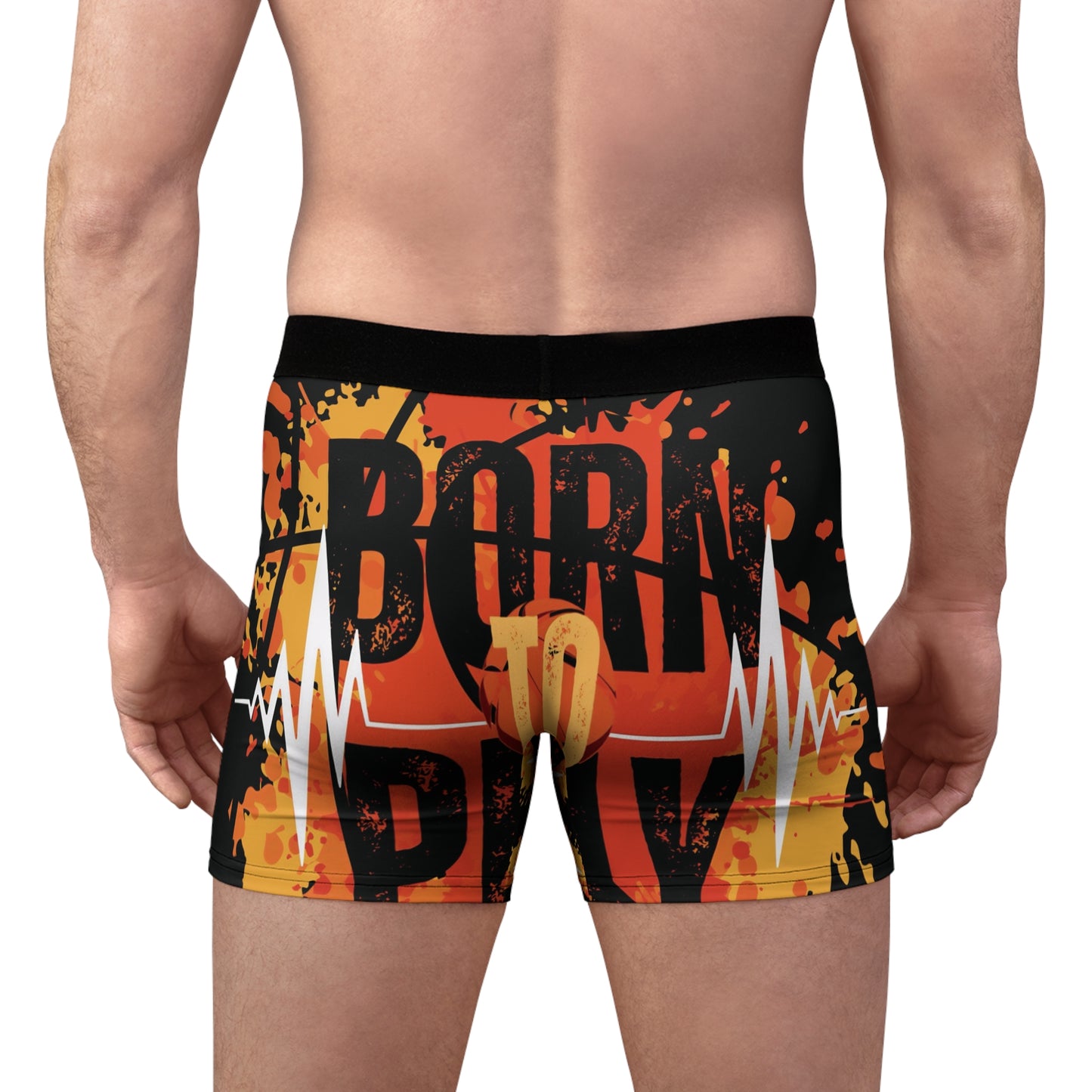 Born To Play Men's Boxer Briefs (AOP)