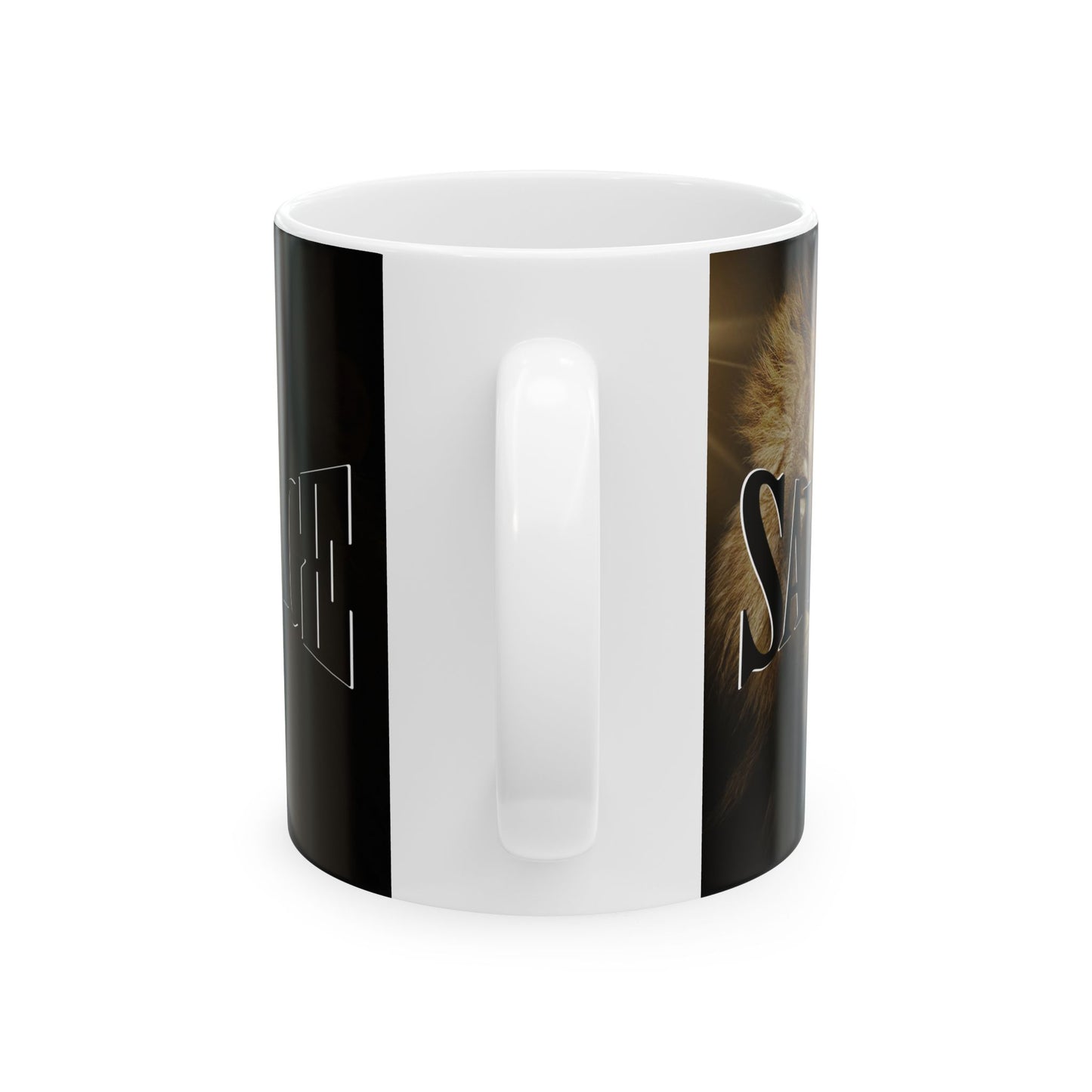 Elegant Design Ceramic Mug - 11oz & 15oz | Perfect Gift for Cat Lovers