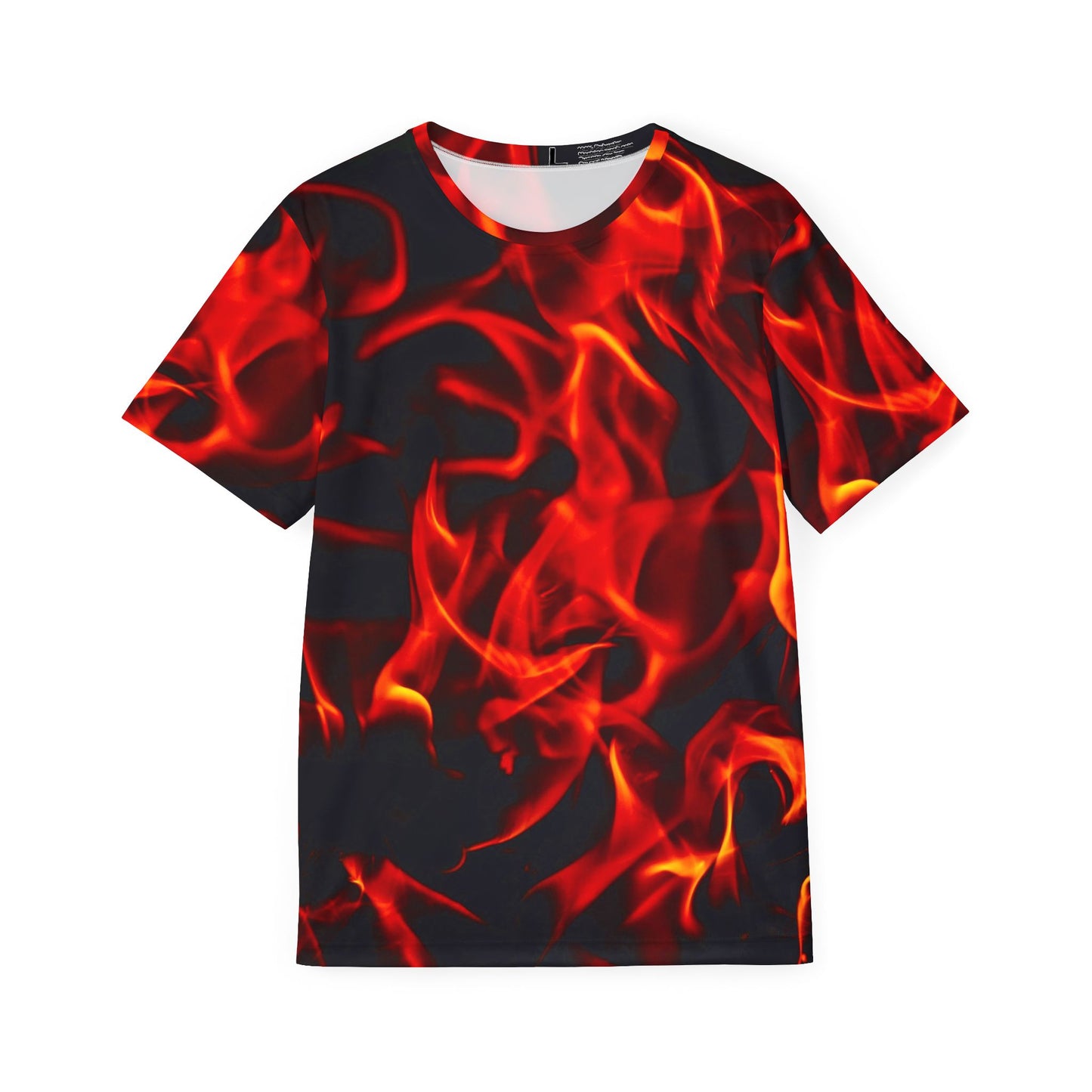 Men's Fire-Print Sports Jersey – Perfect for Game Days and Casual Wear