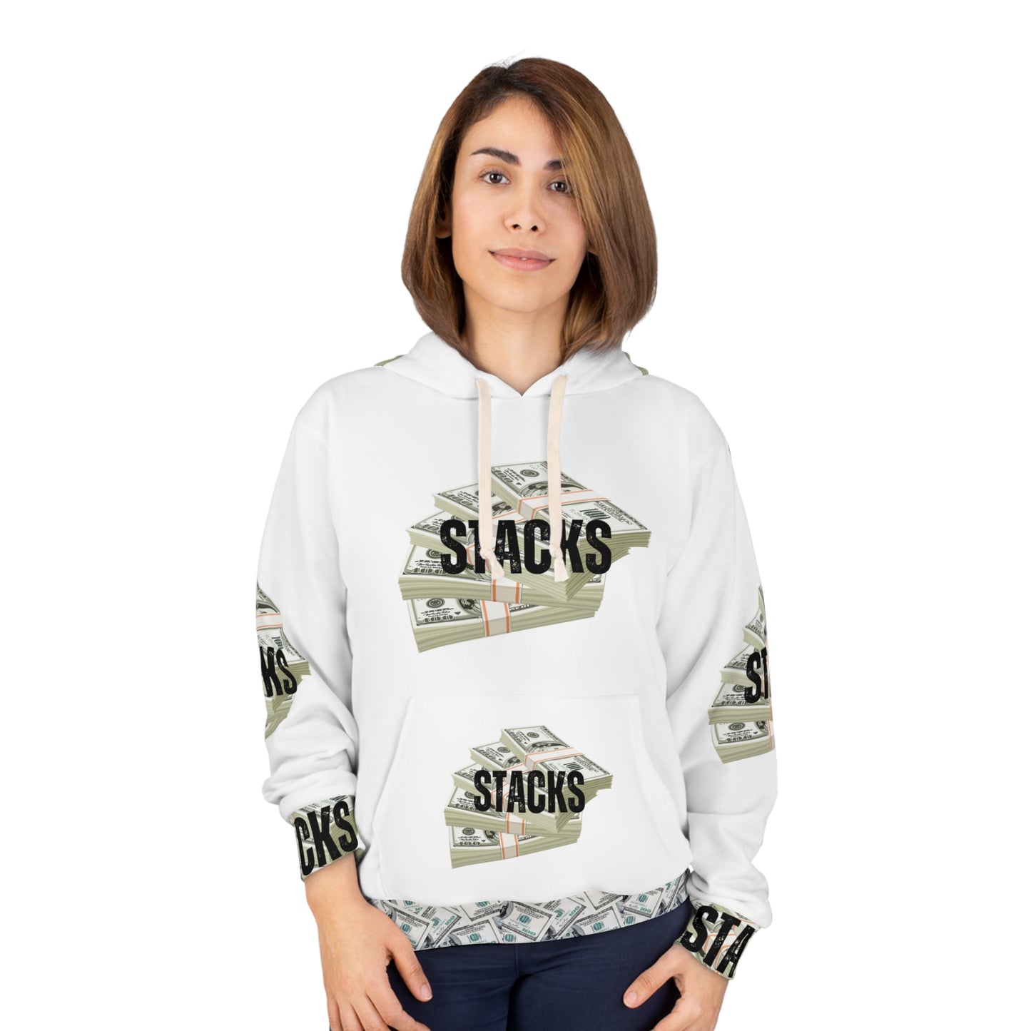 Trendy Money Stacks Unisex Pullover Hoodie - Perfect for Casual Wear & Gifts