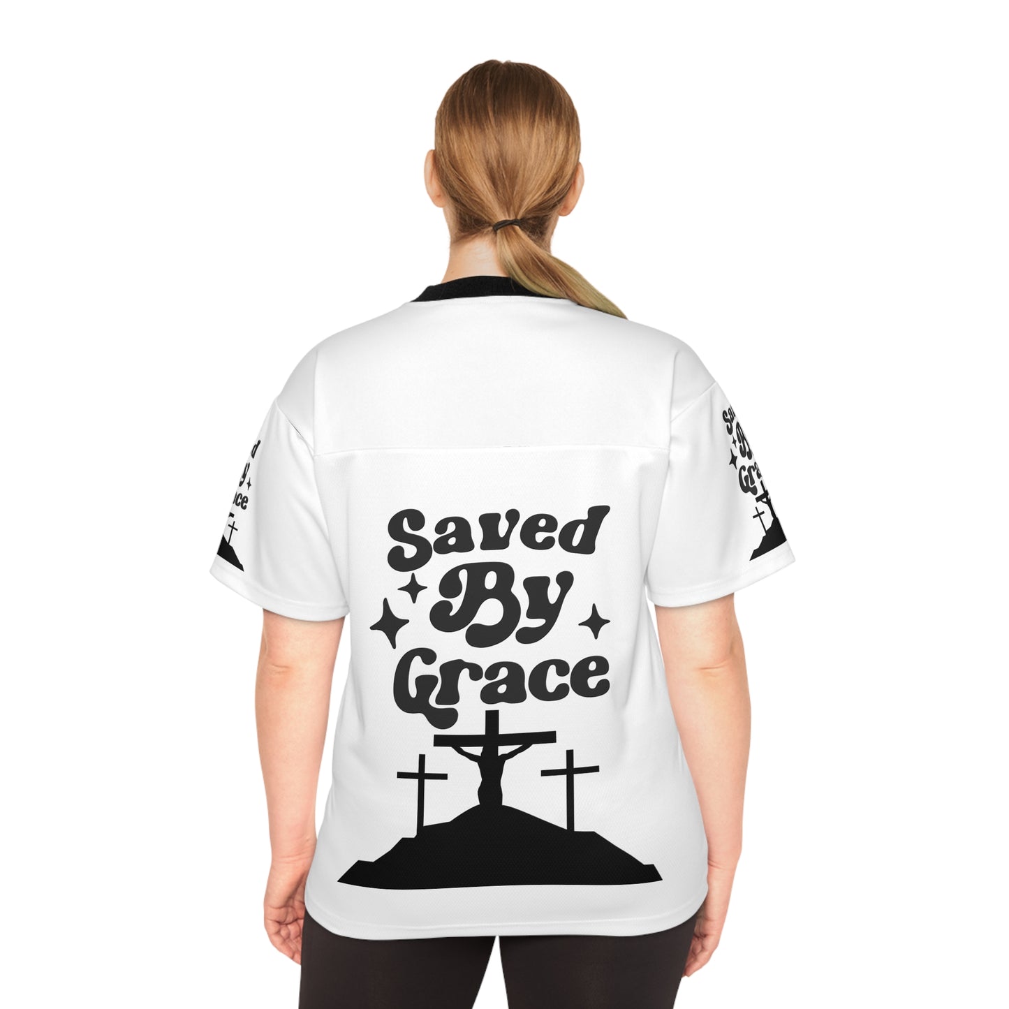 Saved By Grace Unisex Football Jersey (AOP)