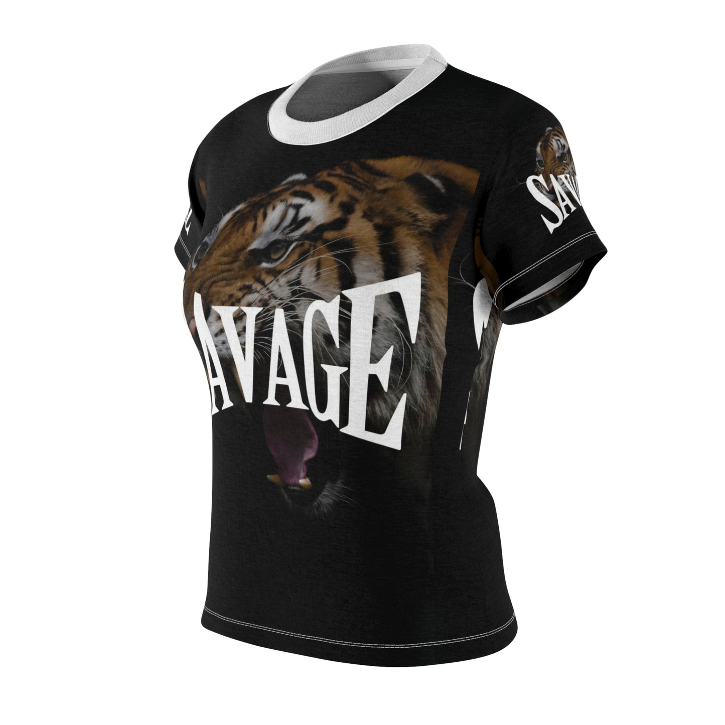 Savage Tiger Graphic Tee for Women - Fierce Casual Wear