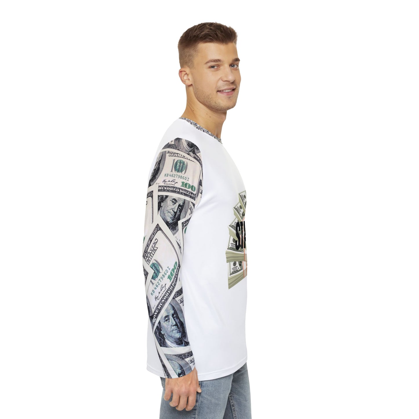 Stacks Collection Long Sleeve Shirt - 'Stacks' Money Graphic Tee