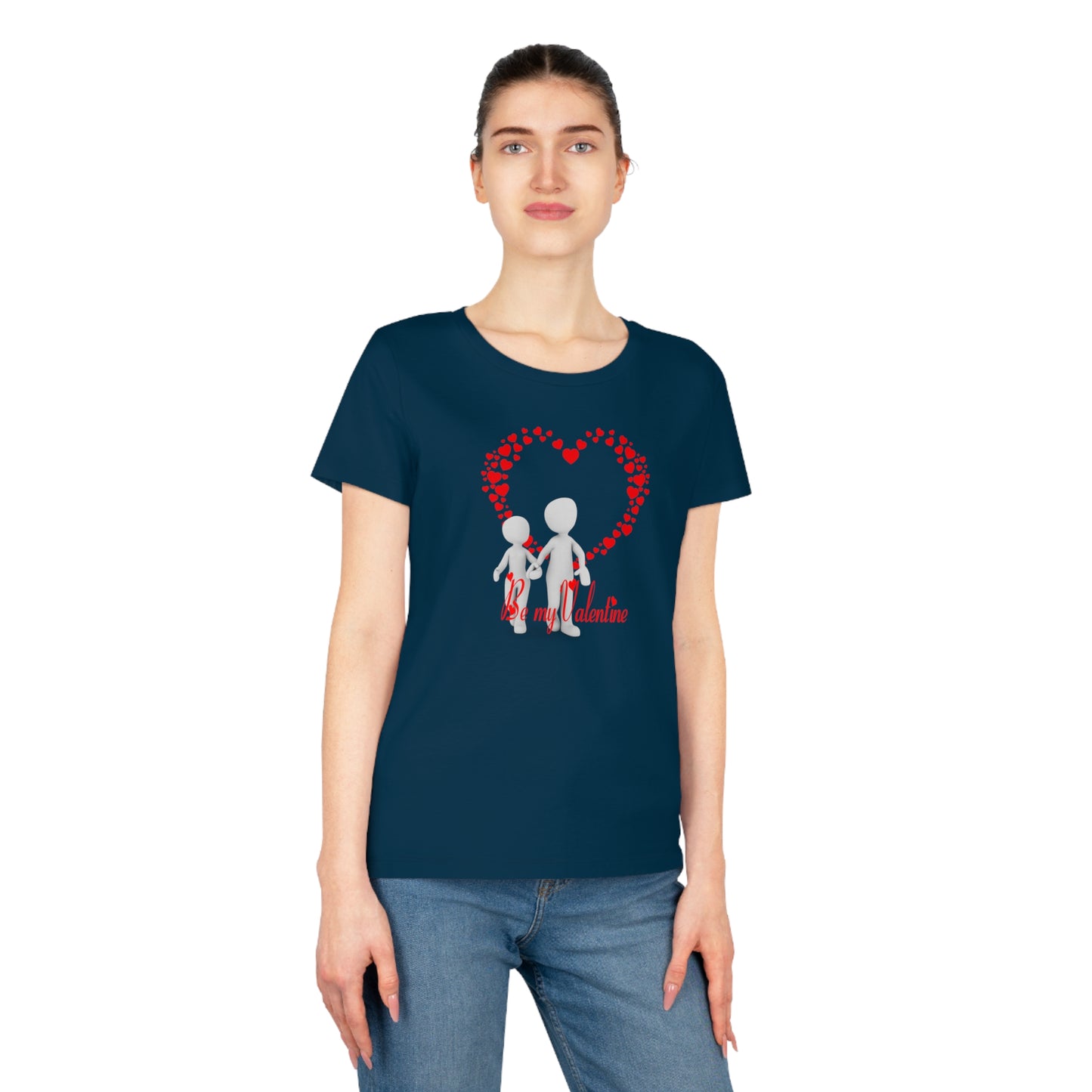 Valentine's Love Heart T-Shirt for Women - 'Be My Valentine' Design