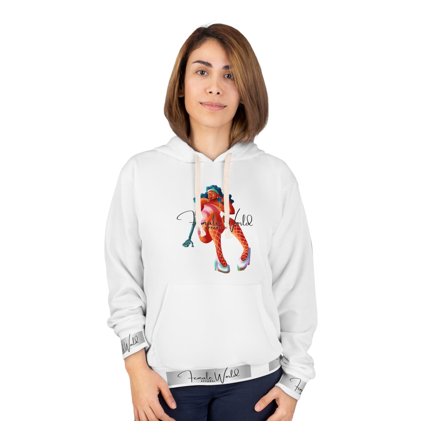 Female World Unisex Pullover Hoodie - Colorful Artistic Design for Empowerment