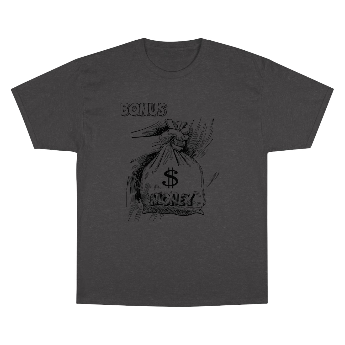 Champion Bonus Money Graphic T-Shirt - Casual Wear for Celebrations & Gift Giving