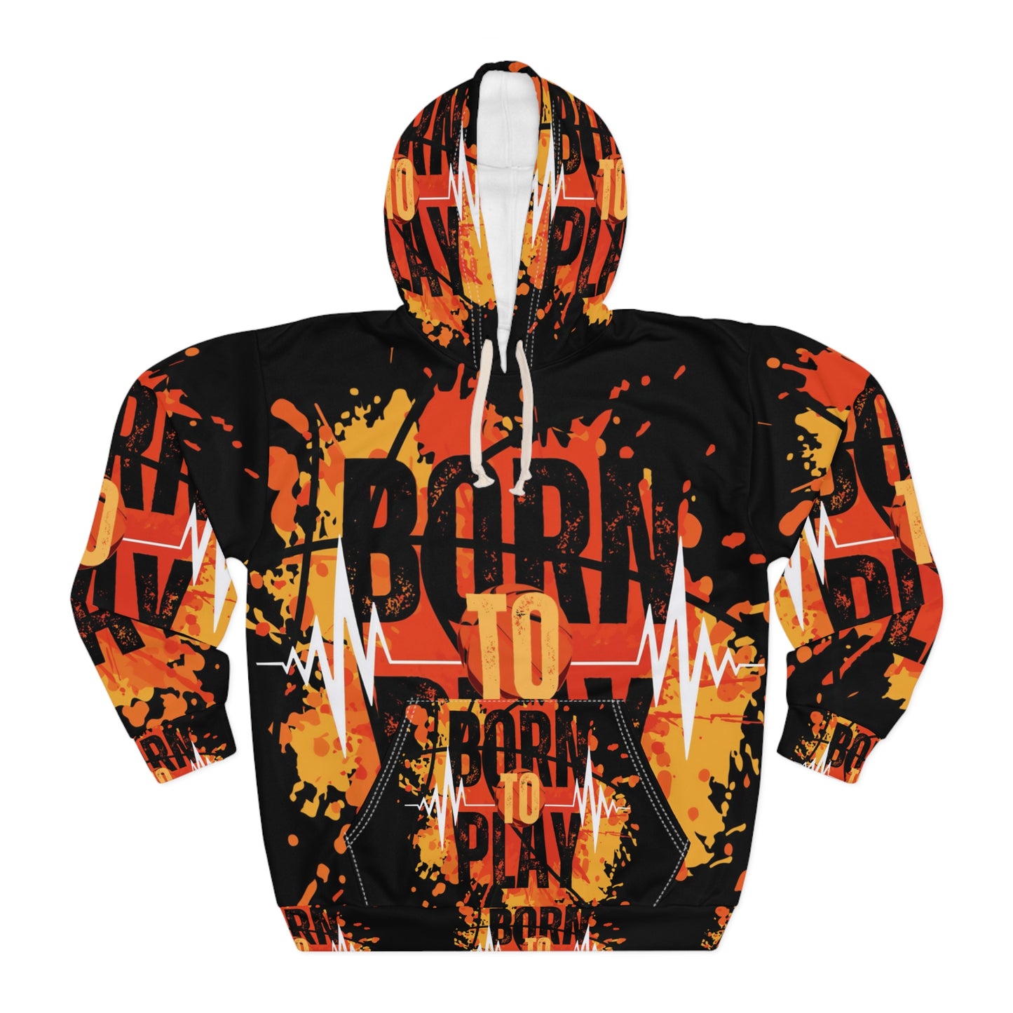 Fitness Enthusiast Unisex Pullover Hoodie - 'Born to Play' Design