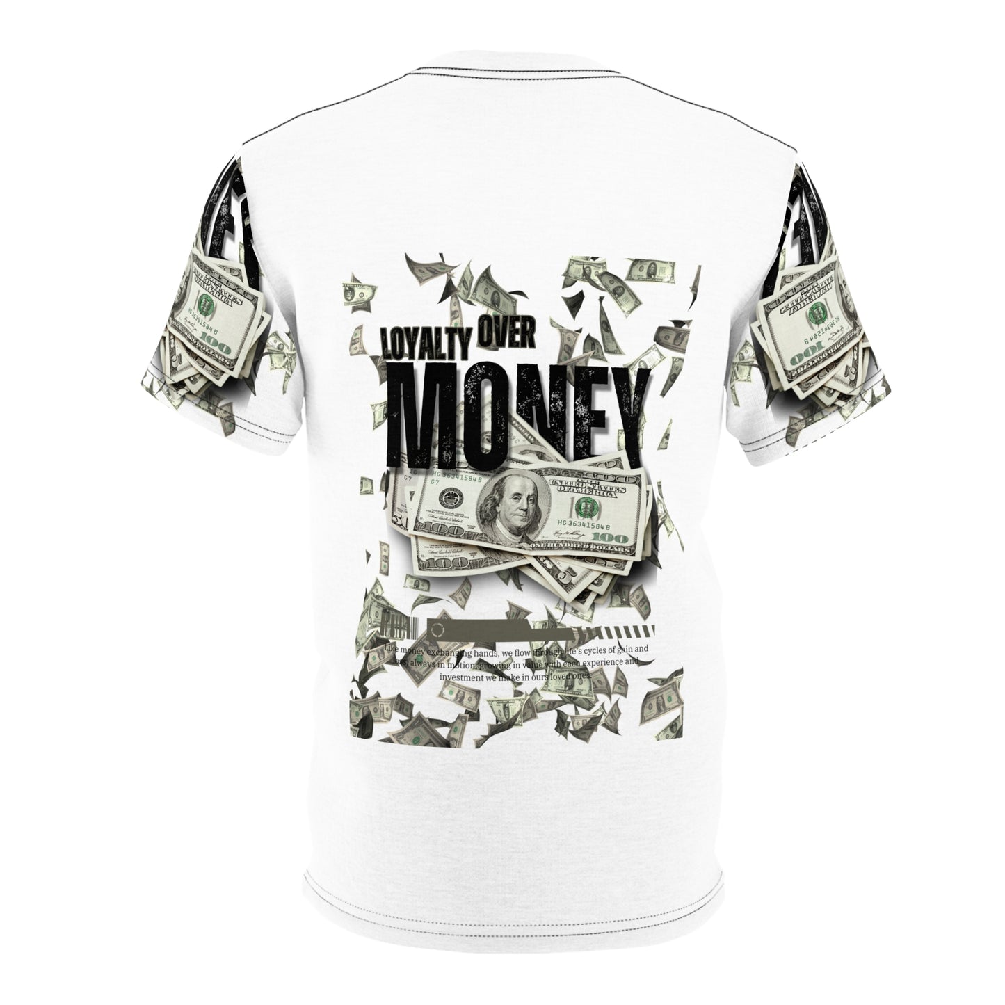 Loyalty Over Money Unisex Cut & Sew Tee - Streetwear Graphic Tee for Money Lovers