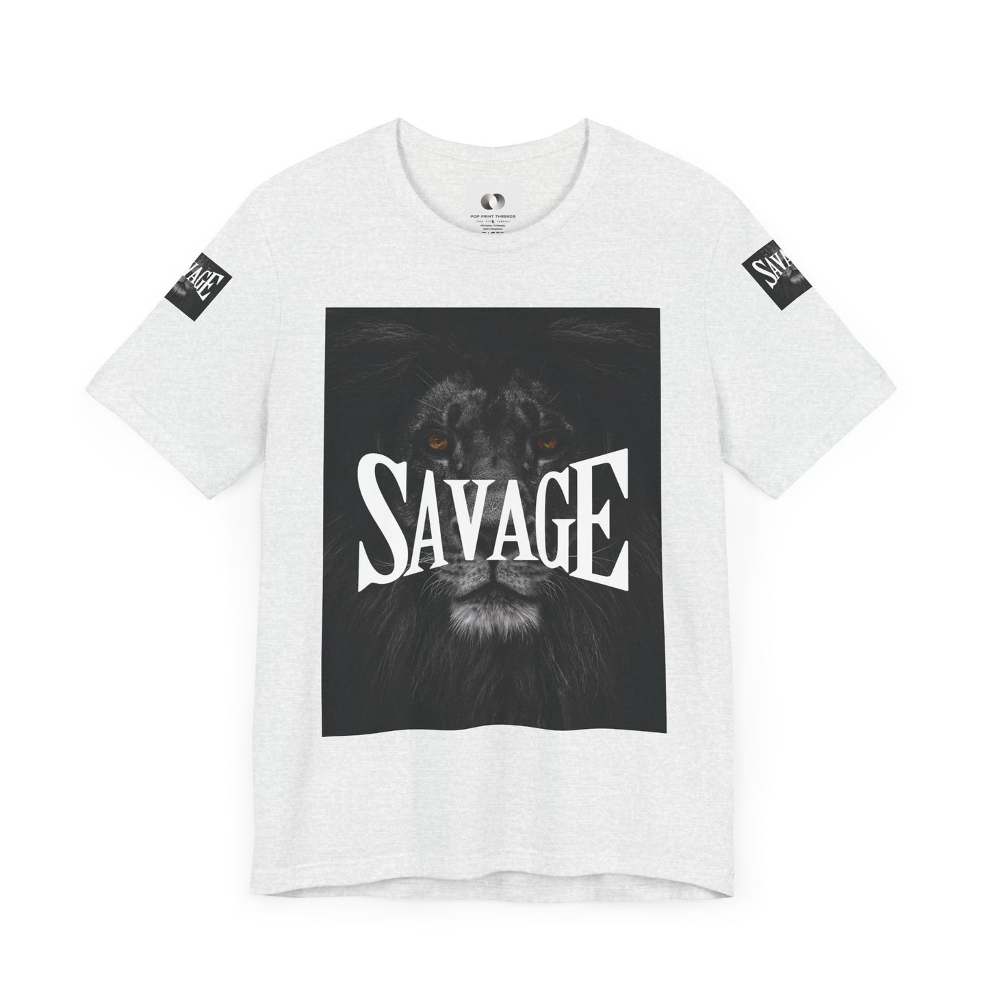 Savage Lion Unisex Jersey Tee - Bold Graphic T-Shirt for Confidence and Style