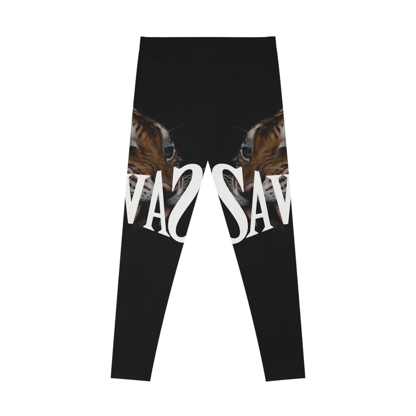 Wildlife-Inspired Stretchy Leggings with Tiger Design