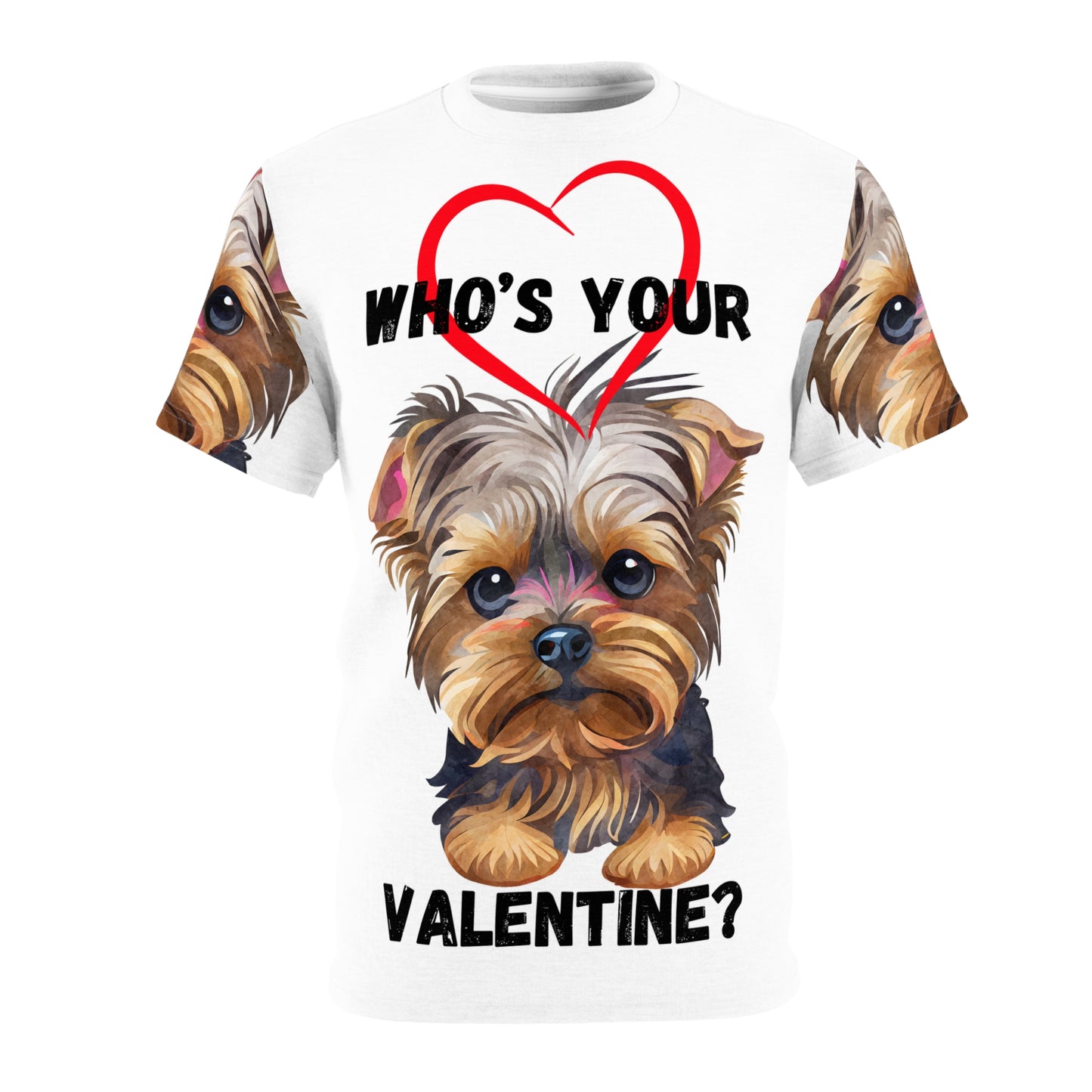 Valentine's Day Unisex Dog Lover Tee - "Who's Your Valentine?"