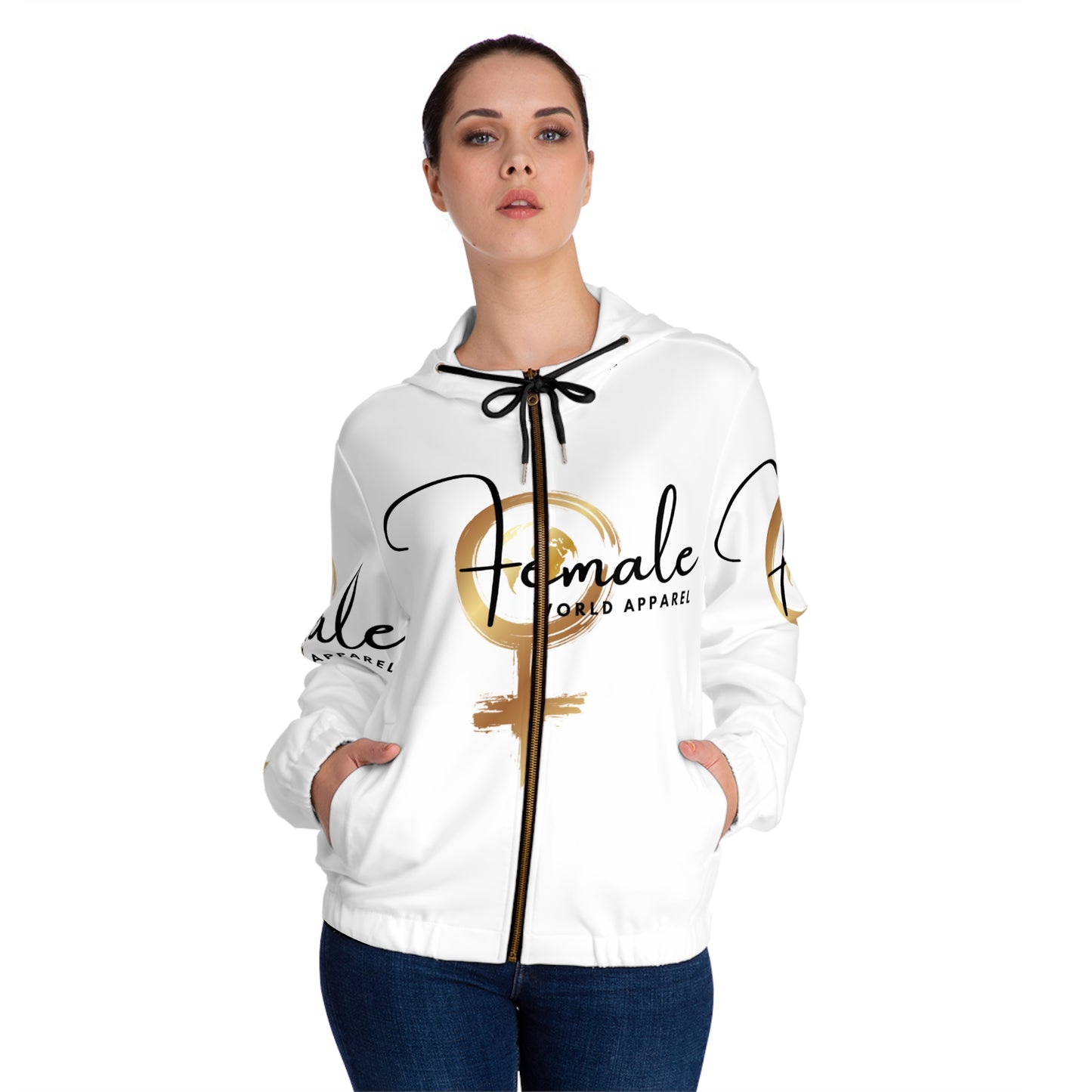 Empowering Women’s Full-Zip Hoodie - Chic and Stylish