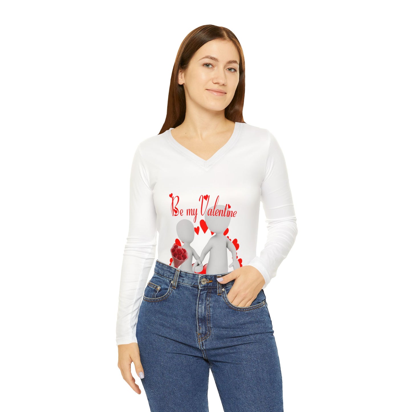 Women's Long Sleeve V-neck Shirt (AOP)