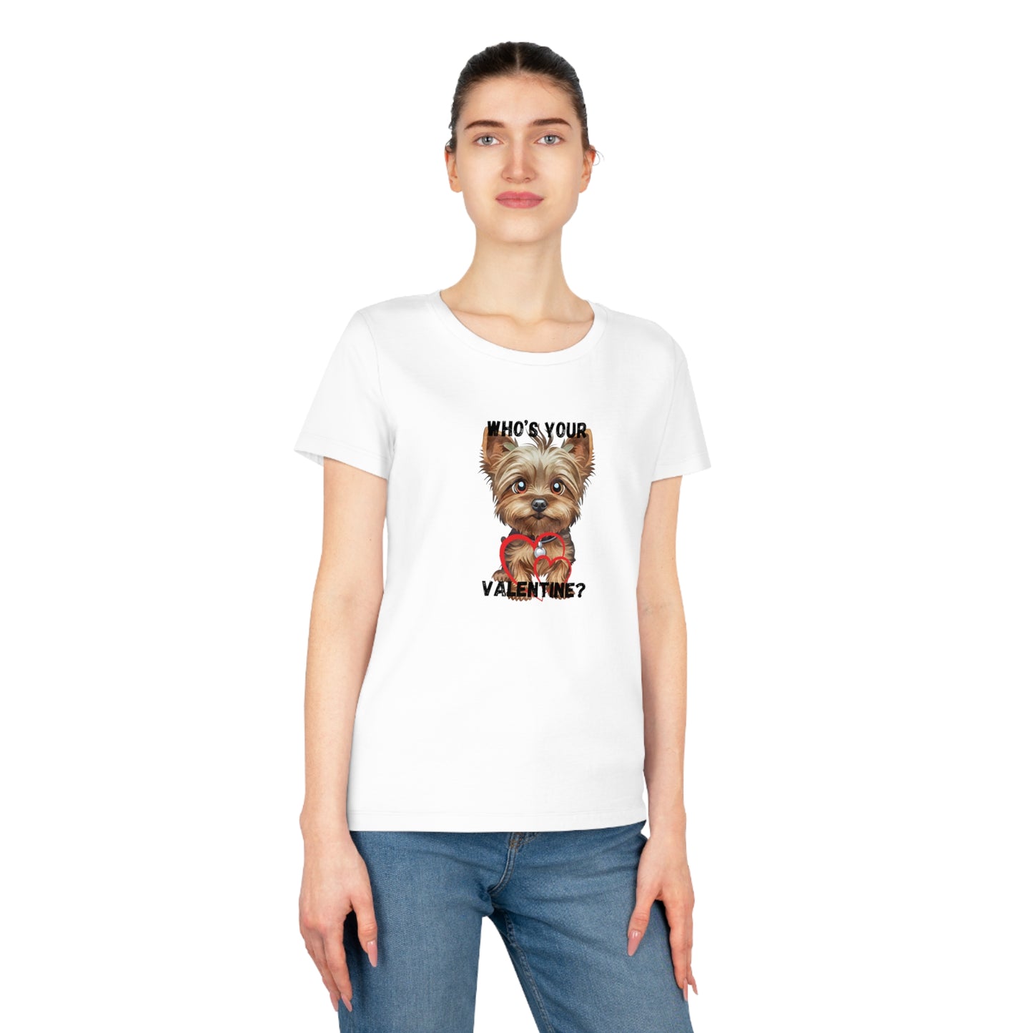 Valentine's Day Women's Dog Lover T-Shirt - "Who's Your Valentine?"