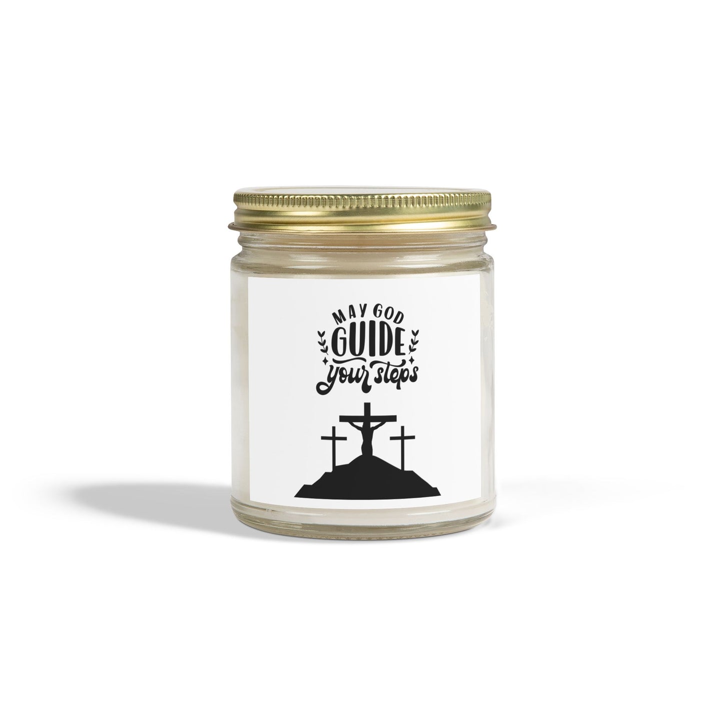 Scented Candle - 'May God Guide Your Steps' - Coconut Apricot Wax, 4oz & 9oz