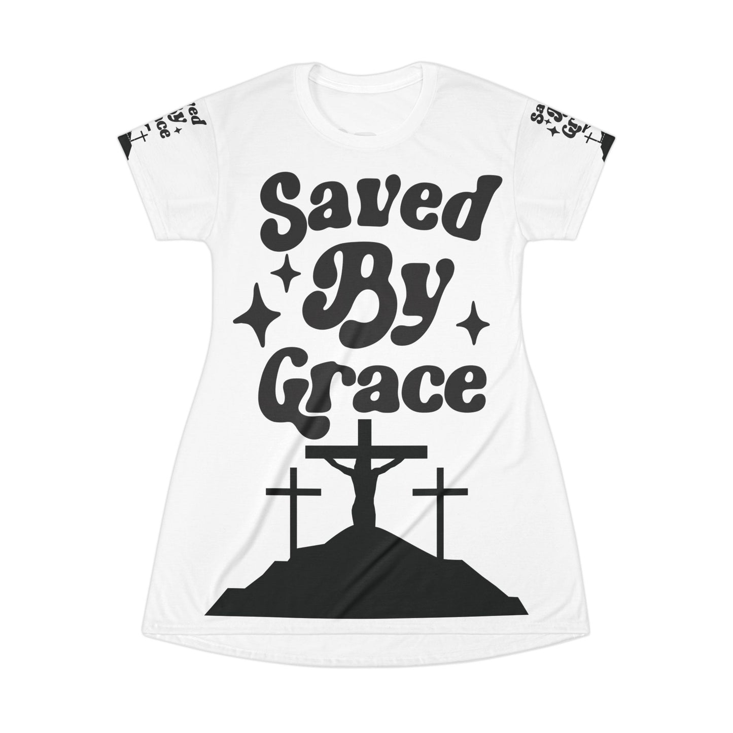 Saved By Grace T-Shirt Dress (AOP)