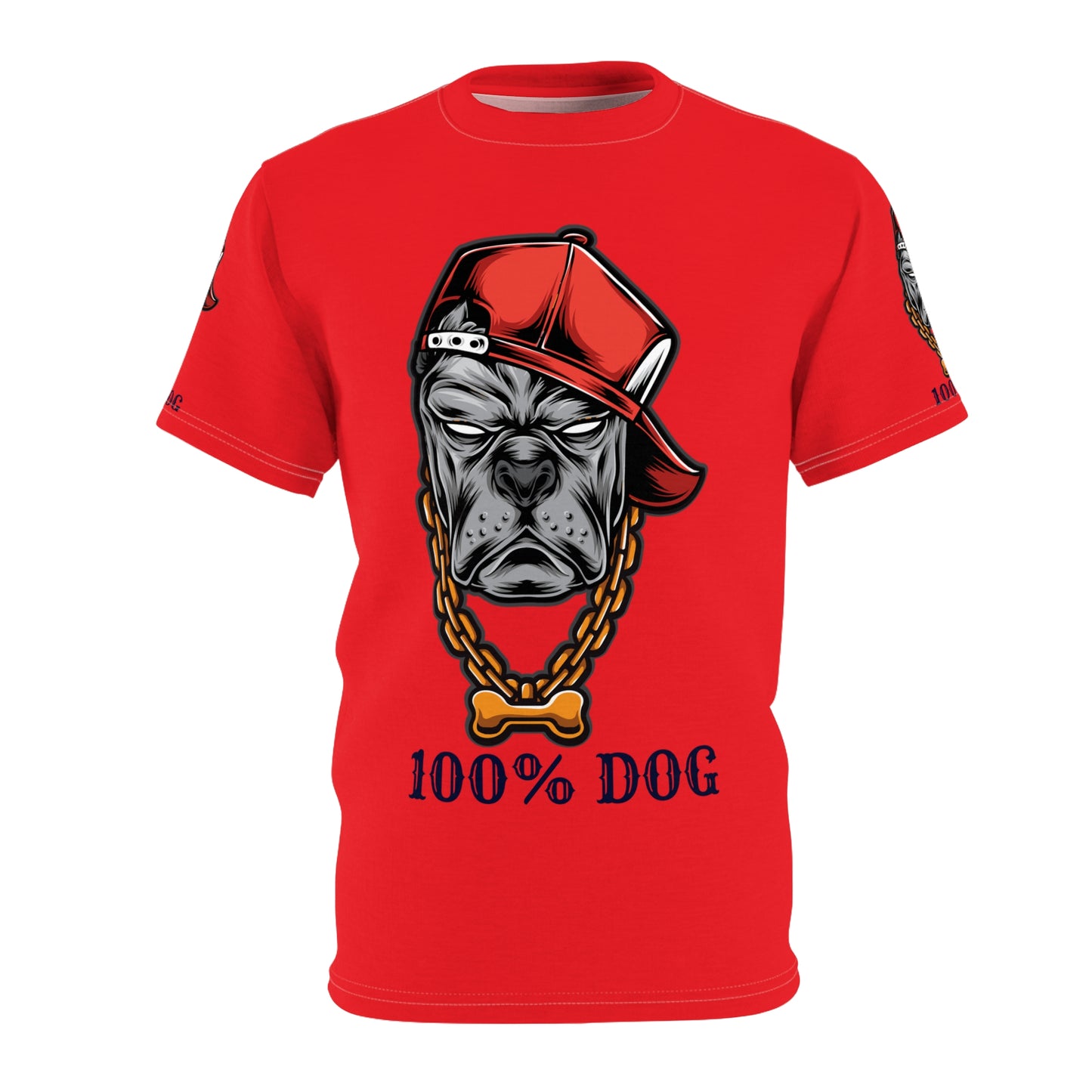 100% Dog Unisex Cut & Sew Tee - Trendy Pet Lover Apparel