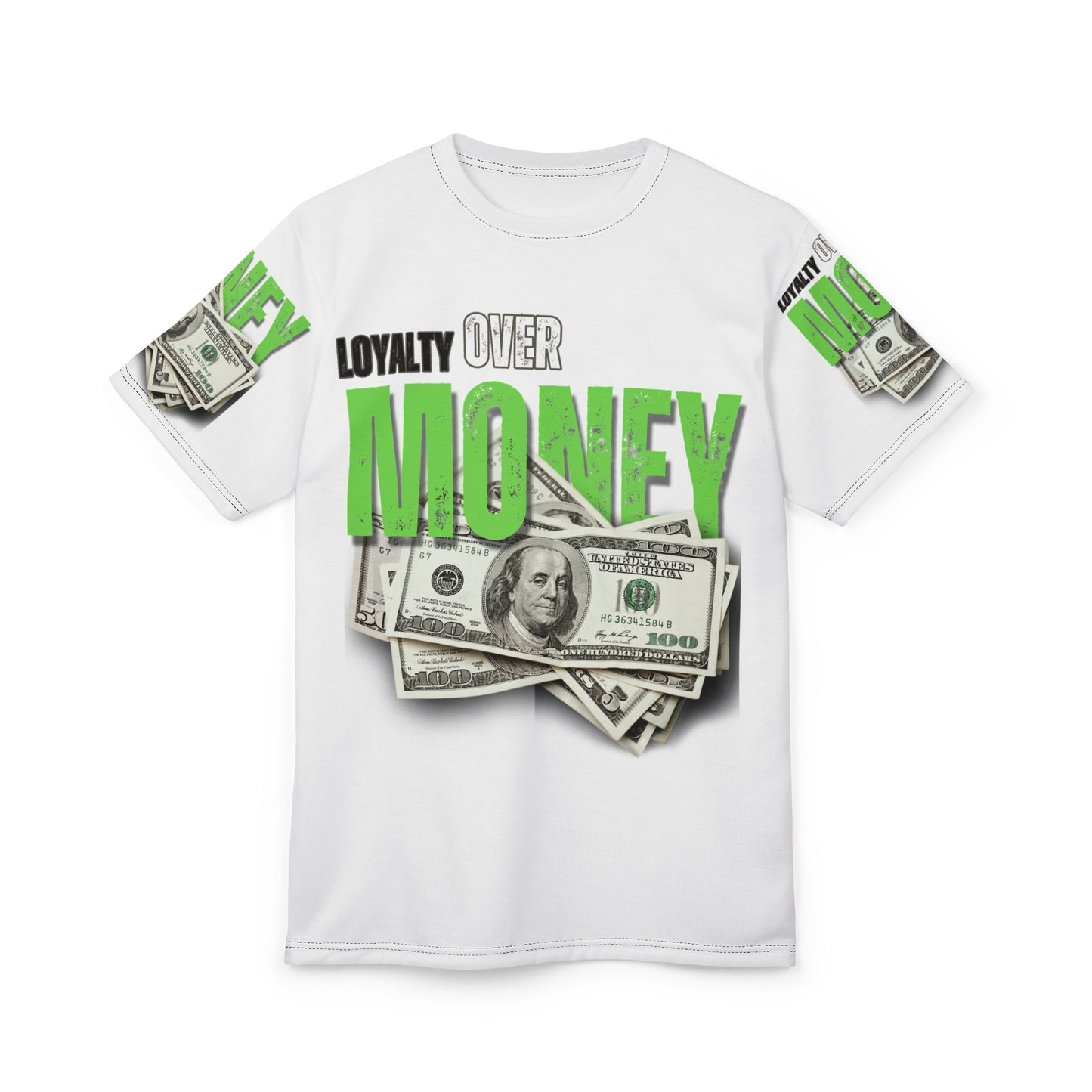 Loyalty Over Money Unisex Cut & Sew Tee - Stand Out Streetwear T-Shirt