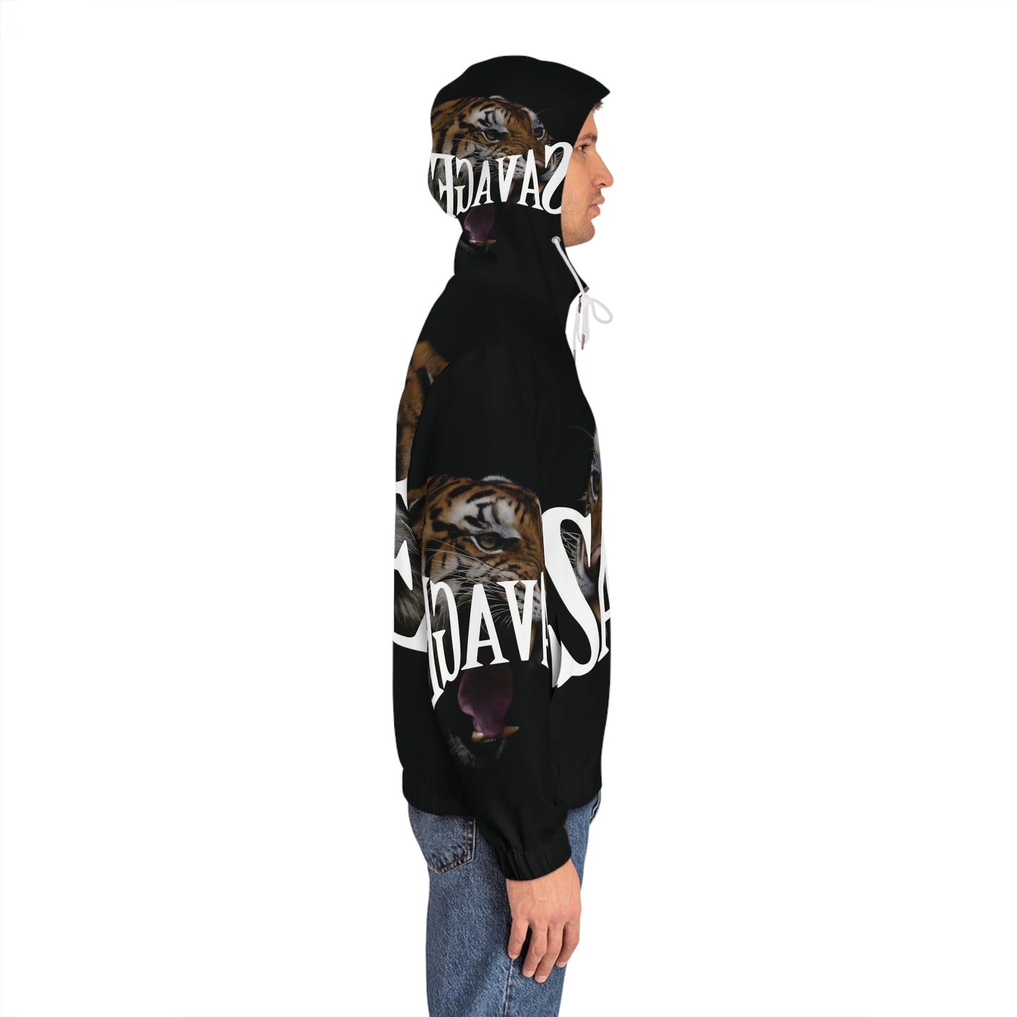 Savage Tiger Men's Full-Zip Hoodie - Bold Urban Wear