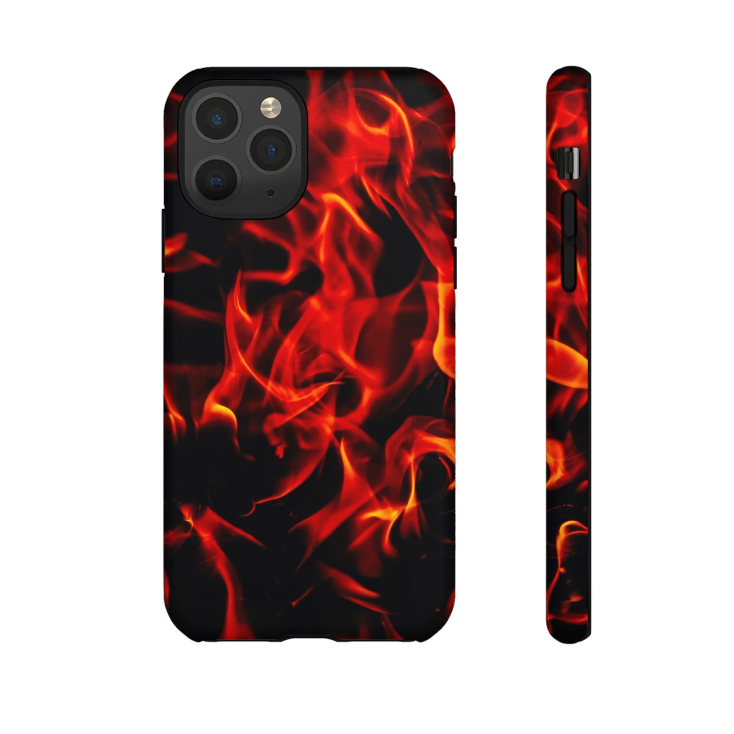 Fire Design Tough Phone Case - Bold Protection with Fiery Vibes