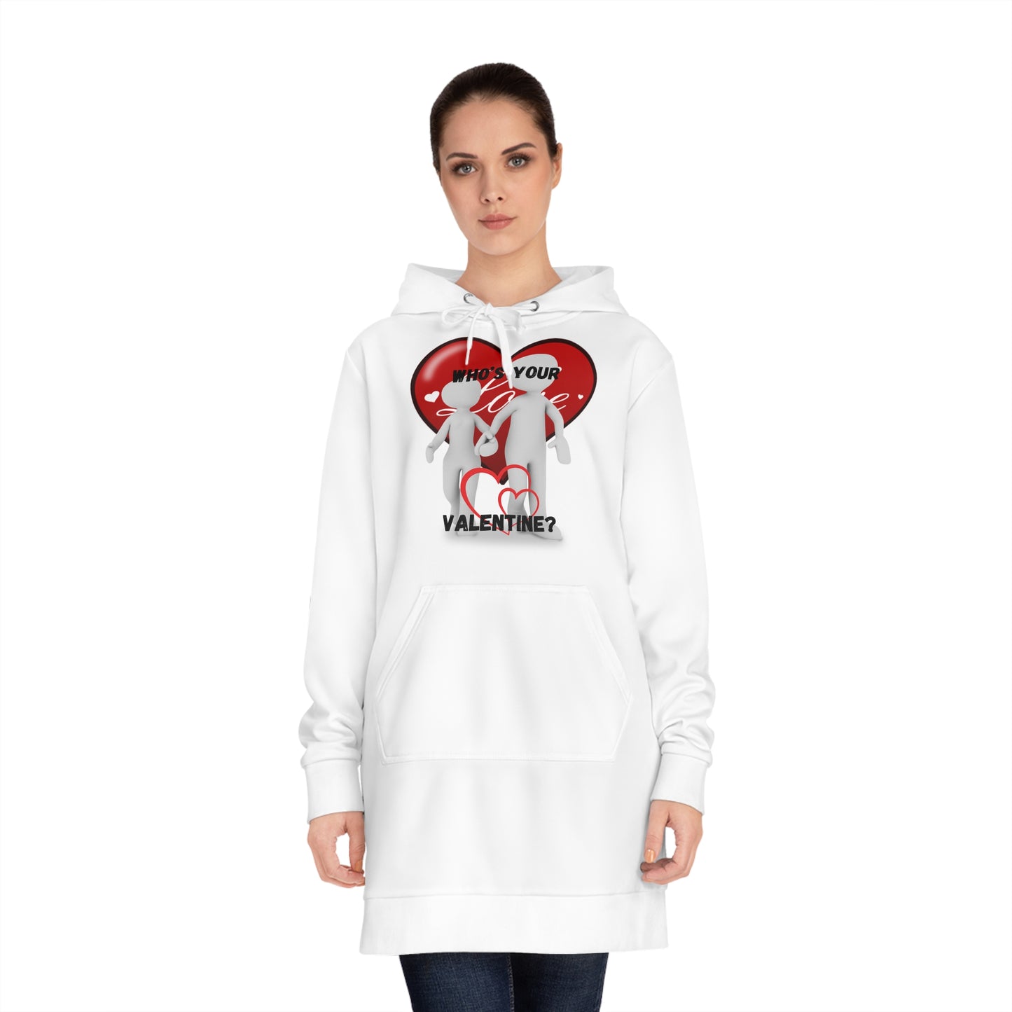 Valentine's Women's Hoodie Dress - "Who's Your Valentine?"