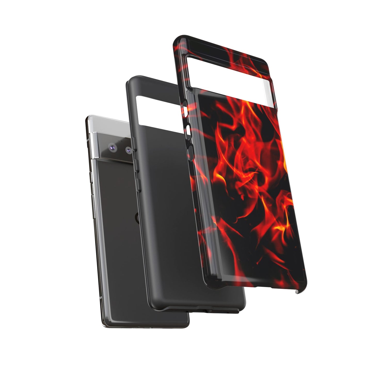 Fire Design Tough Phone Case - Bold Protection with Fiery Vibes